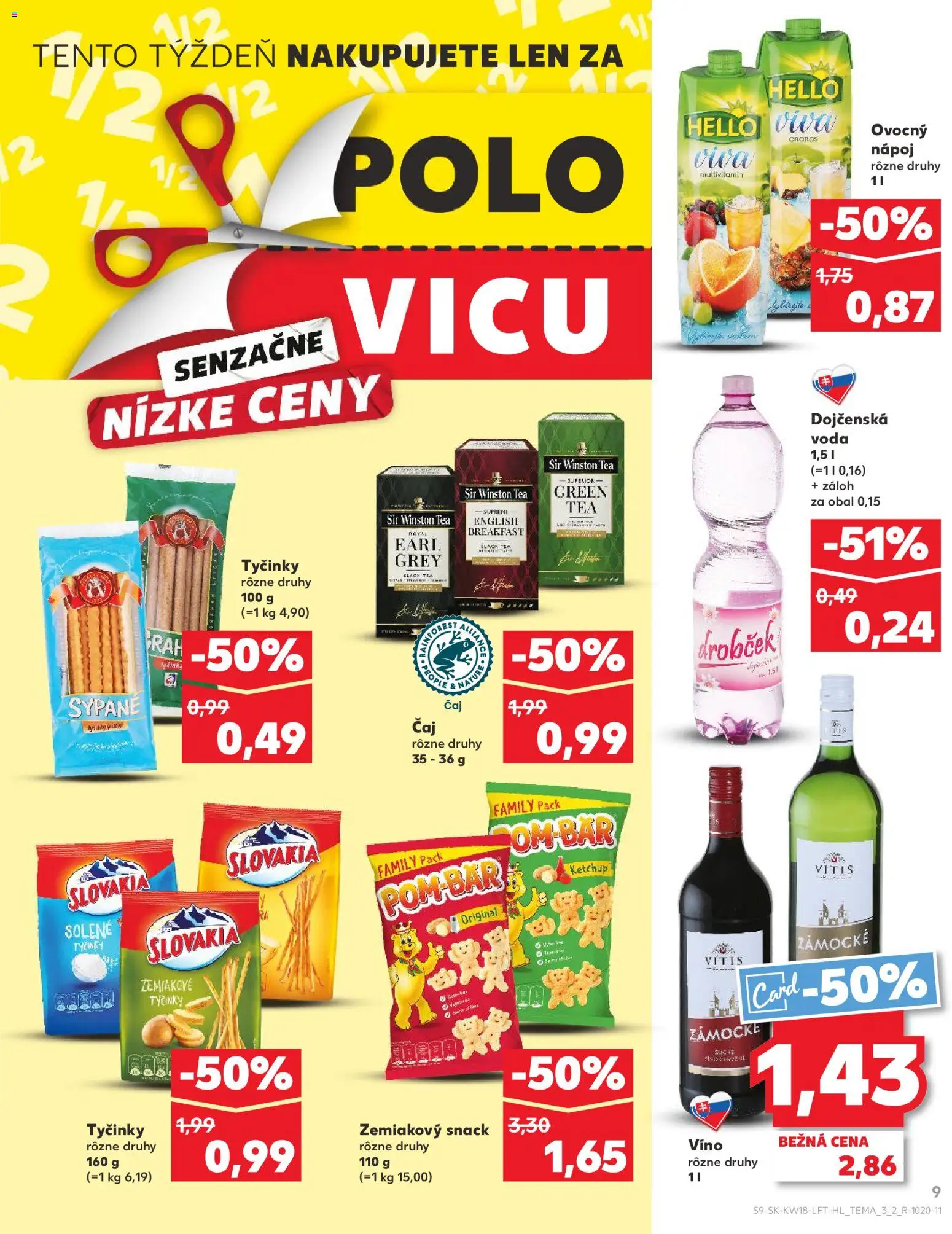 Kaufland SK akciós ujság - amely érvényes a következő dátumtól: 30.04.2026 | Oldal: 9 | Termékek: Tea, Ketchup