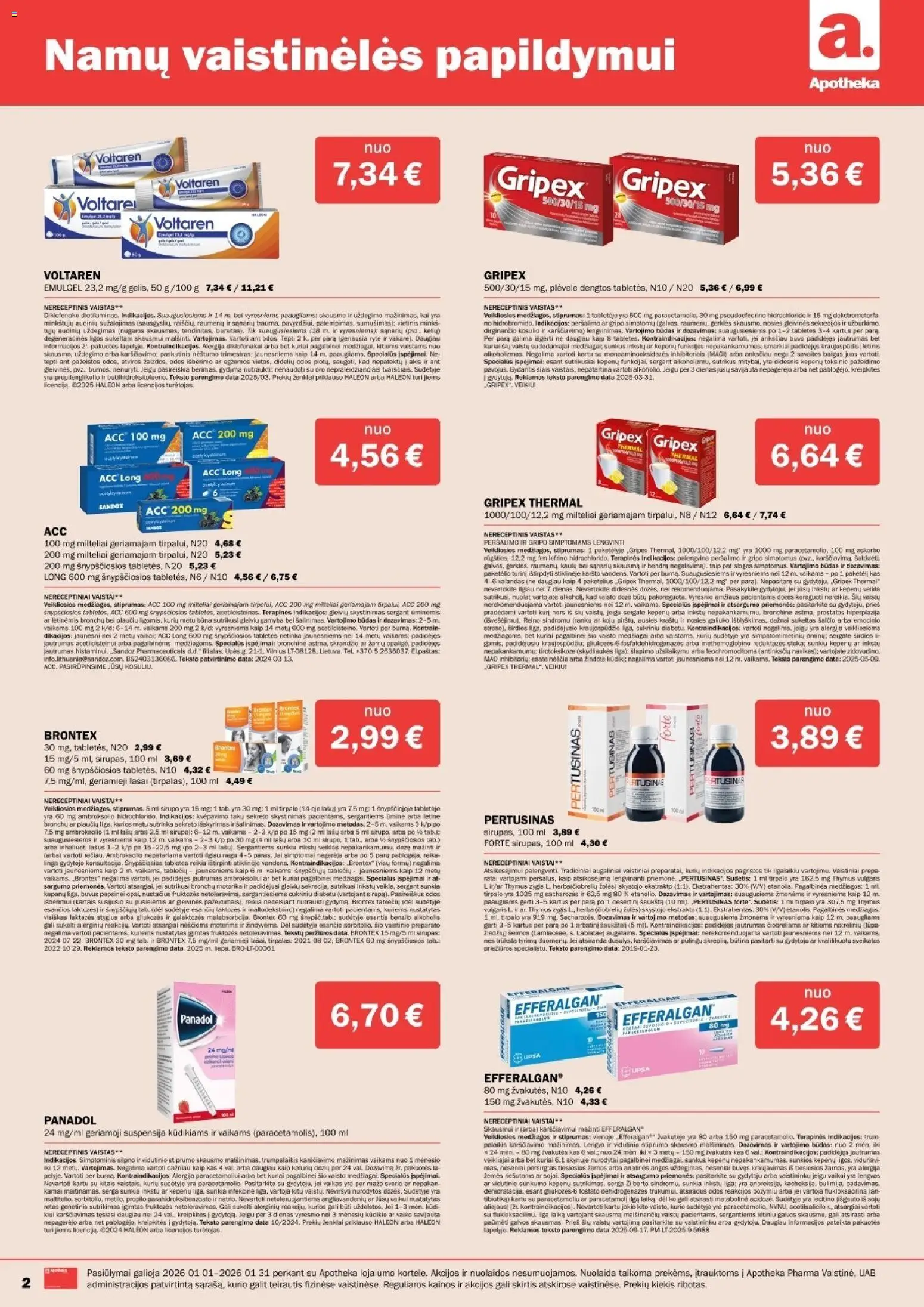 Apotheka akcijos nuo 01.01.2026 | Puslapis: 2