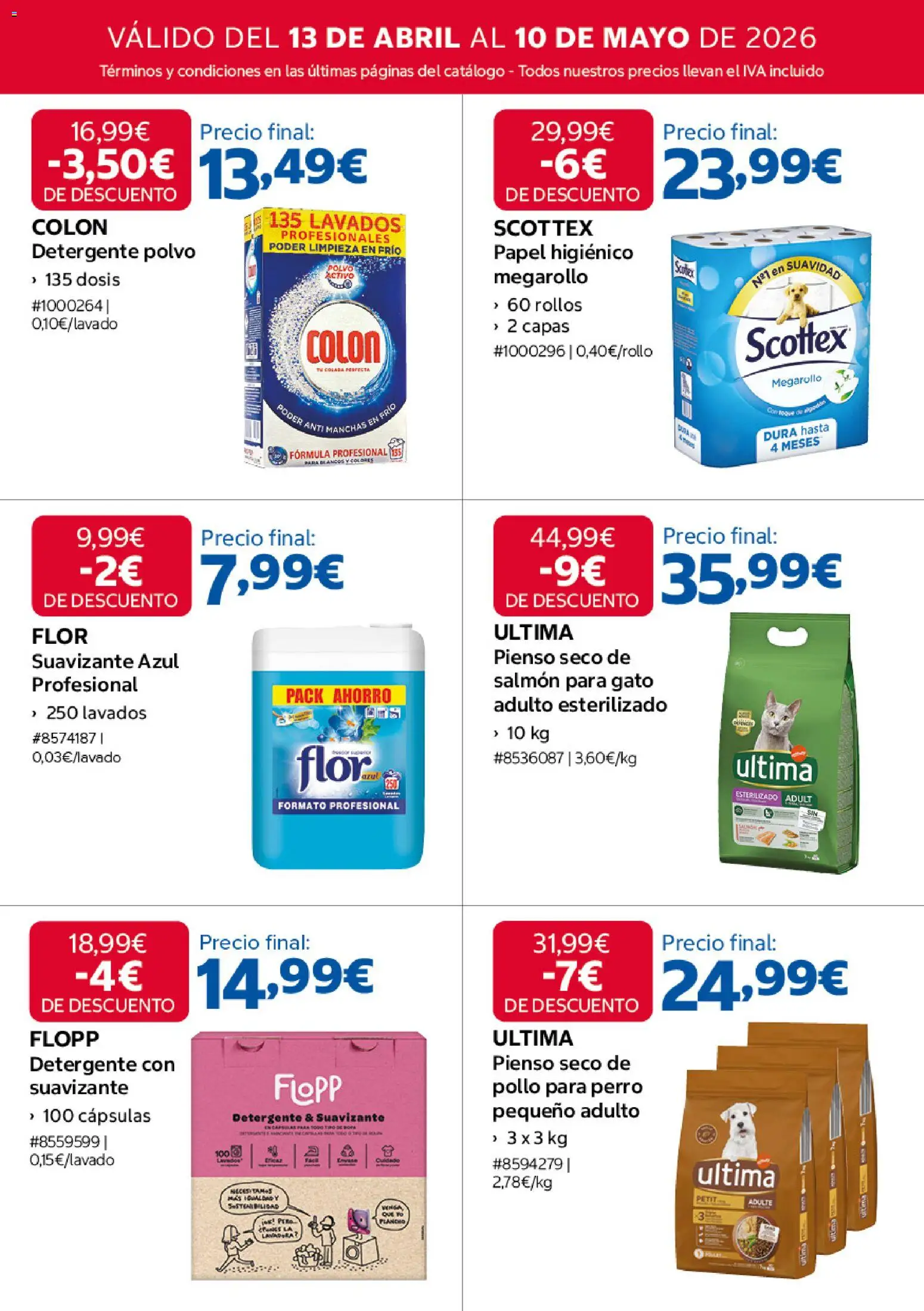 Costco catálogo │ válido desde el 13.04.2026 | Página: 19 | Productos: Polvo, Detergente, Papel higienico, Suavizante