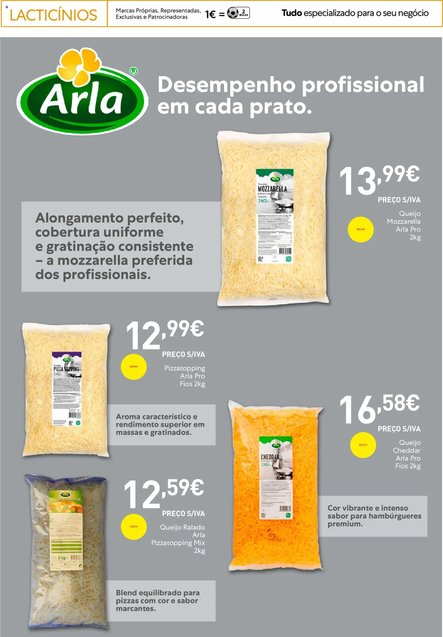Recheio - Horeca Bons Negócios Madeira │ válido de 07.04.2026 | Página: 18 | Produtos: Queijo, Cheddar, Pizza
