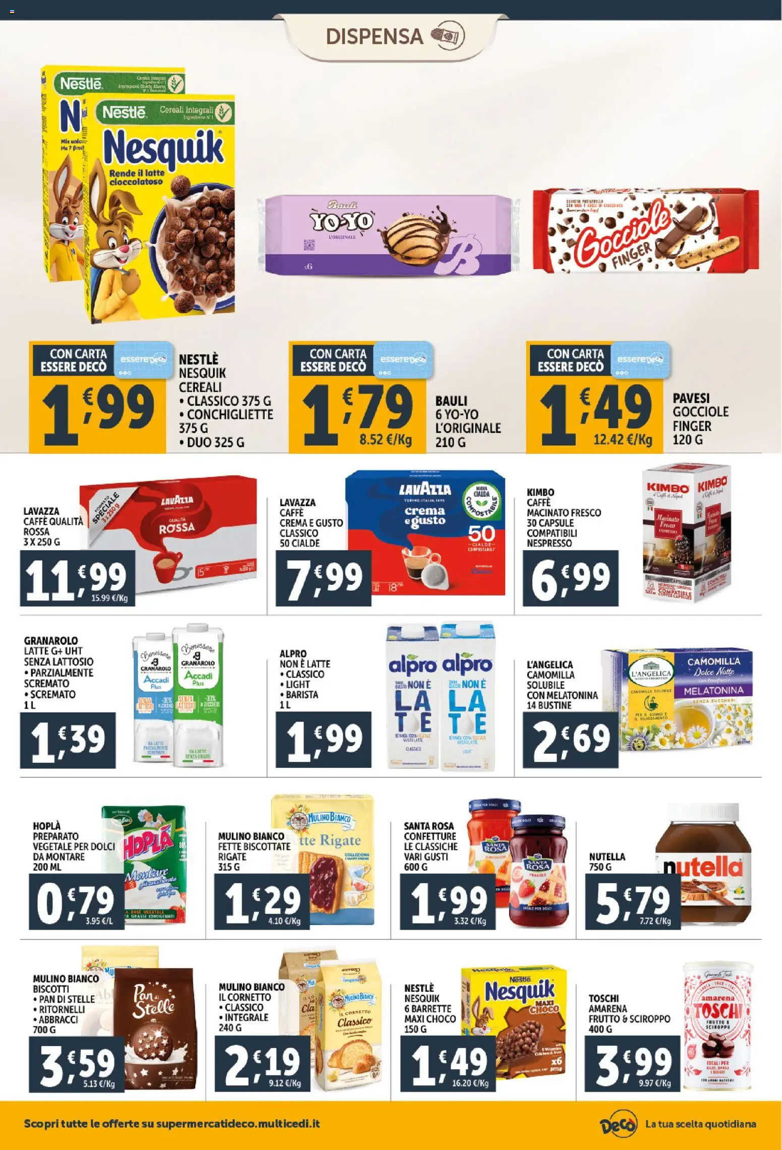 Volantino Decò del 06.03.2026 | Pagina: 12 | Prodotti: Crema, Latte, Amarena, Macinato