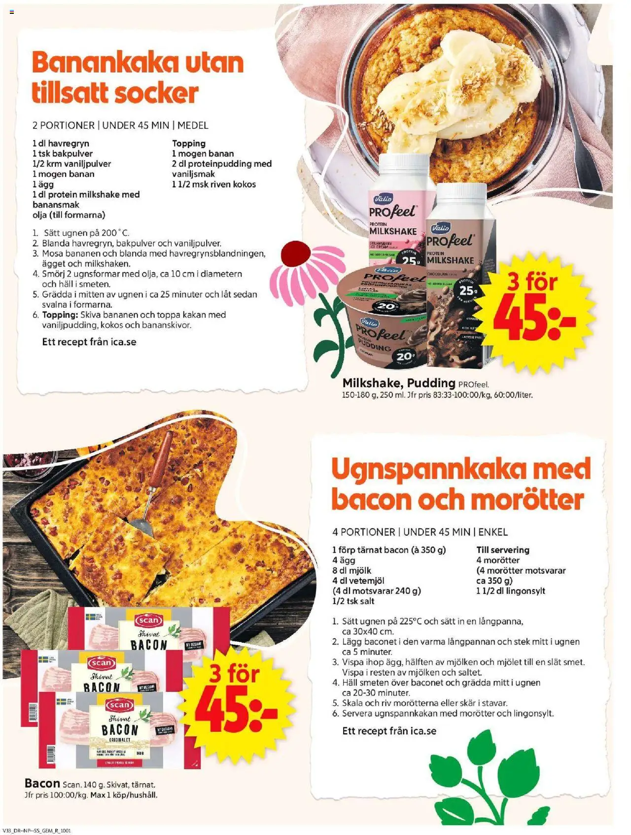 ICA Supermarket reklamblad aktuell från 11.08.2025 | Sida: 6 | Produkter: Bacon, Olja, Häll, Ugnen