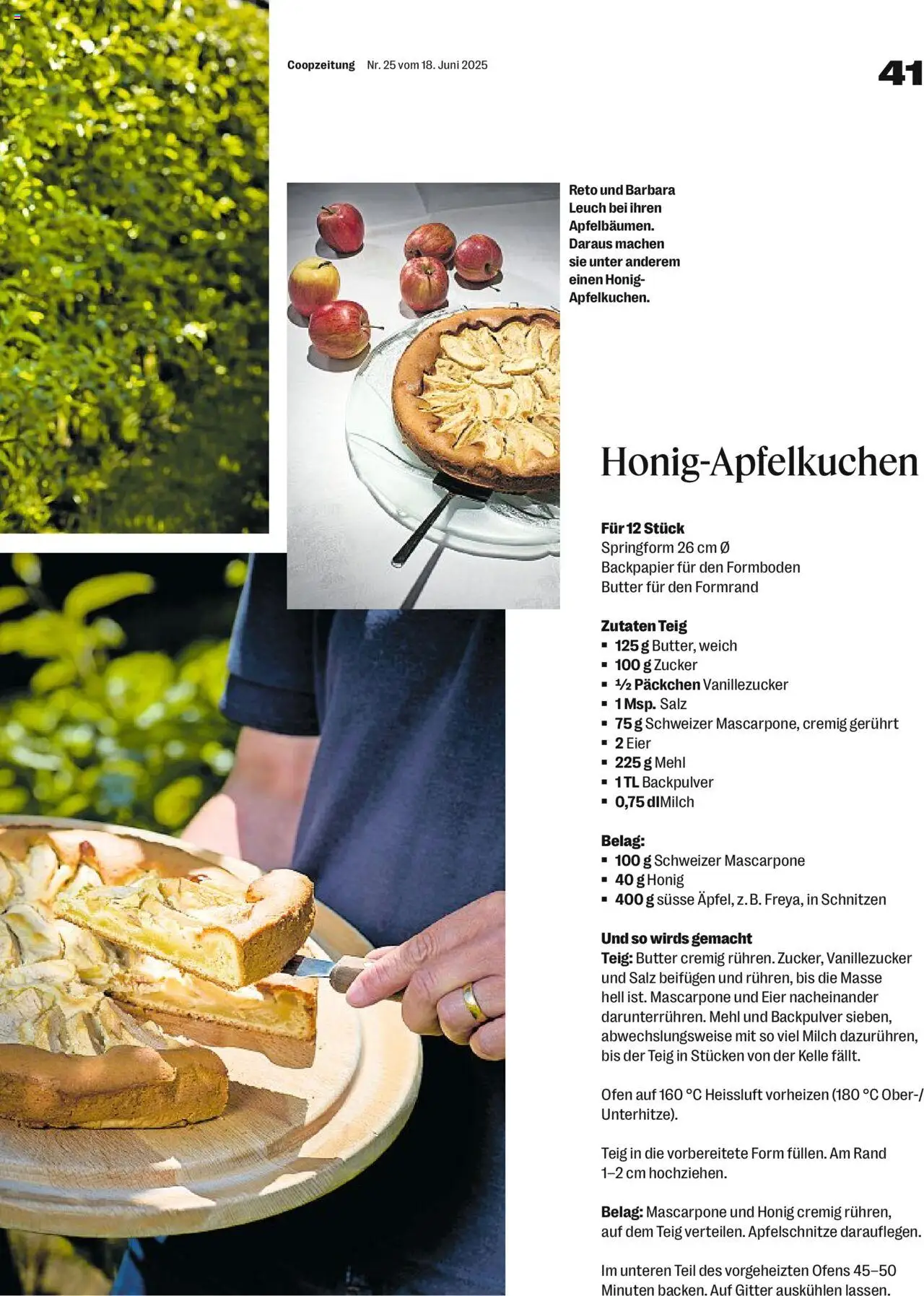 Coop Magazin ab 18.06.2025 | Seite: 41 | Produkte: Mascarpone, Butter, Salz, Apple