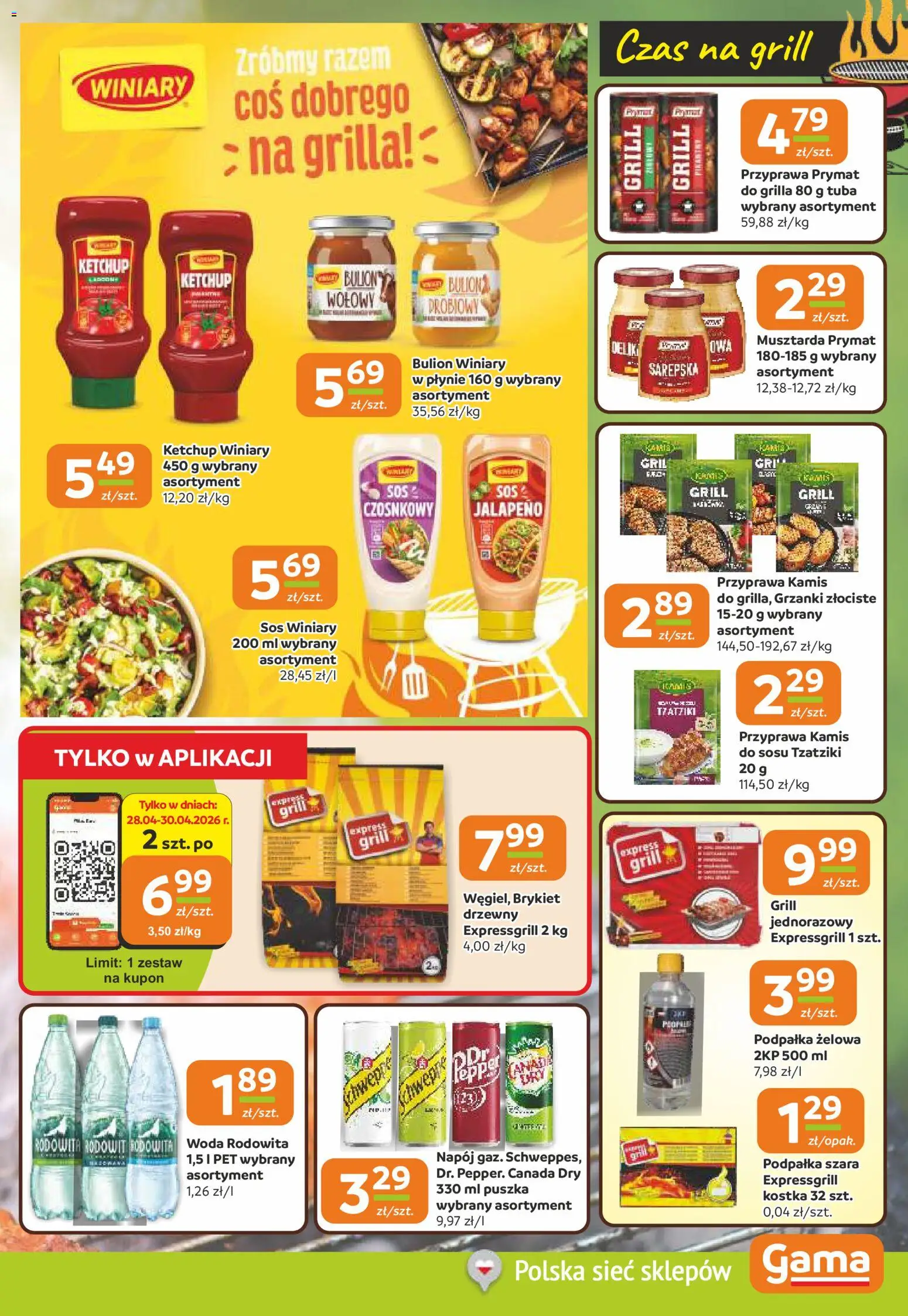 Gama gazetka od 23.04.2026 | Strona: 9 | Produkty: Tzatziki, Musztarda, Woda, Sos