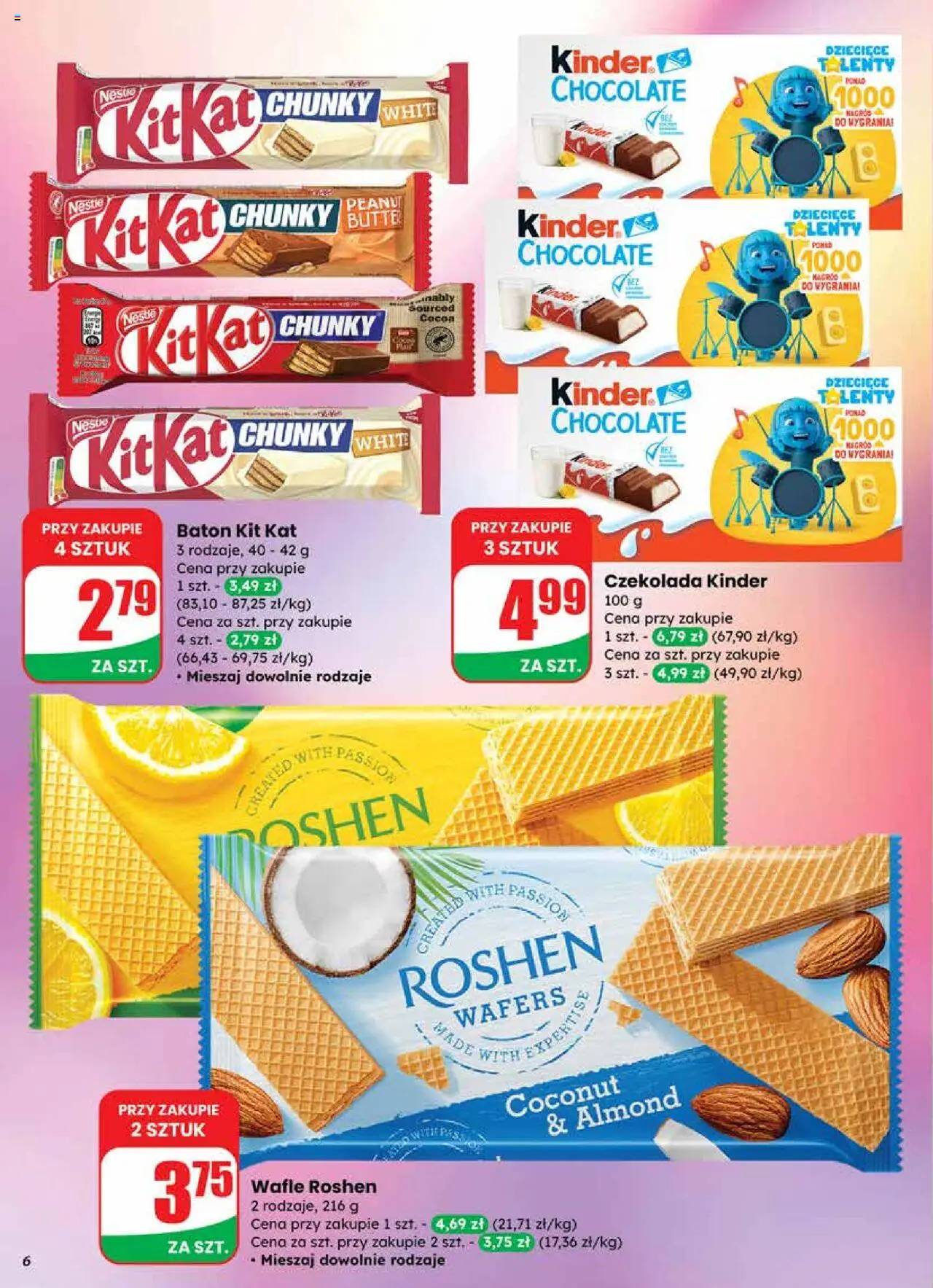 Dino Gazetka od 24.09.2025 | Strona: 6 | Produkty: Wafle, Baton, Czekolada