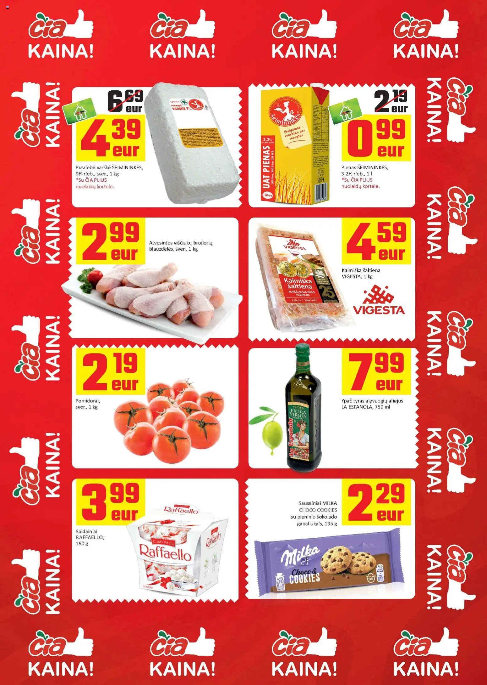 ČIA MARKET akcijos nuo 16.12.2025 | Puslapis: 27 | Prekių: Pienas, Varškė, Alyvuogių aliejus, Saldainiai