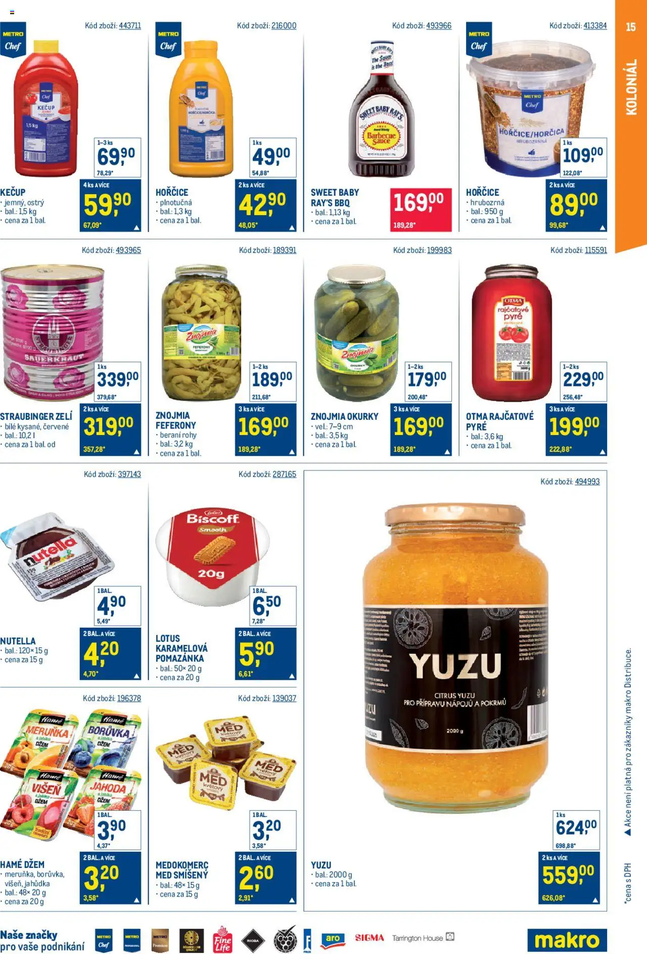 Makro leták - Gastronomie od 24.09.2025 | Strana: 15 | Produkty: Zelí, Kečup, Med, Okurky