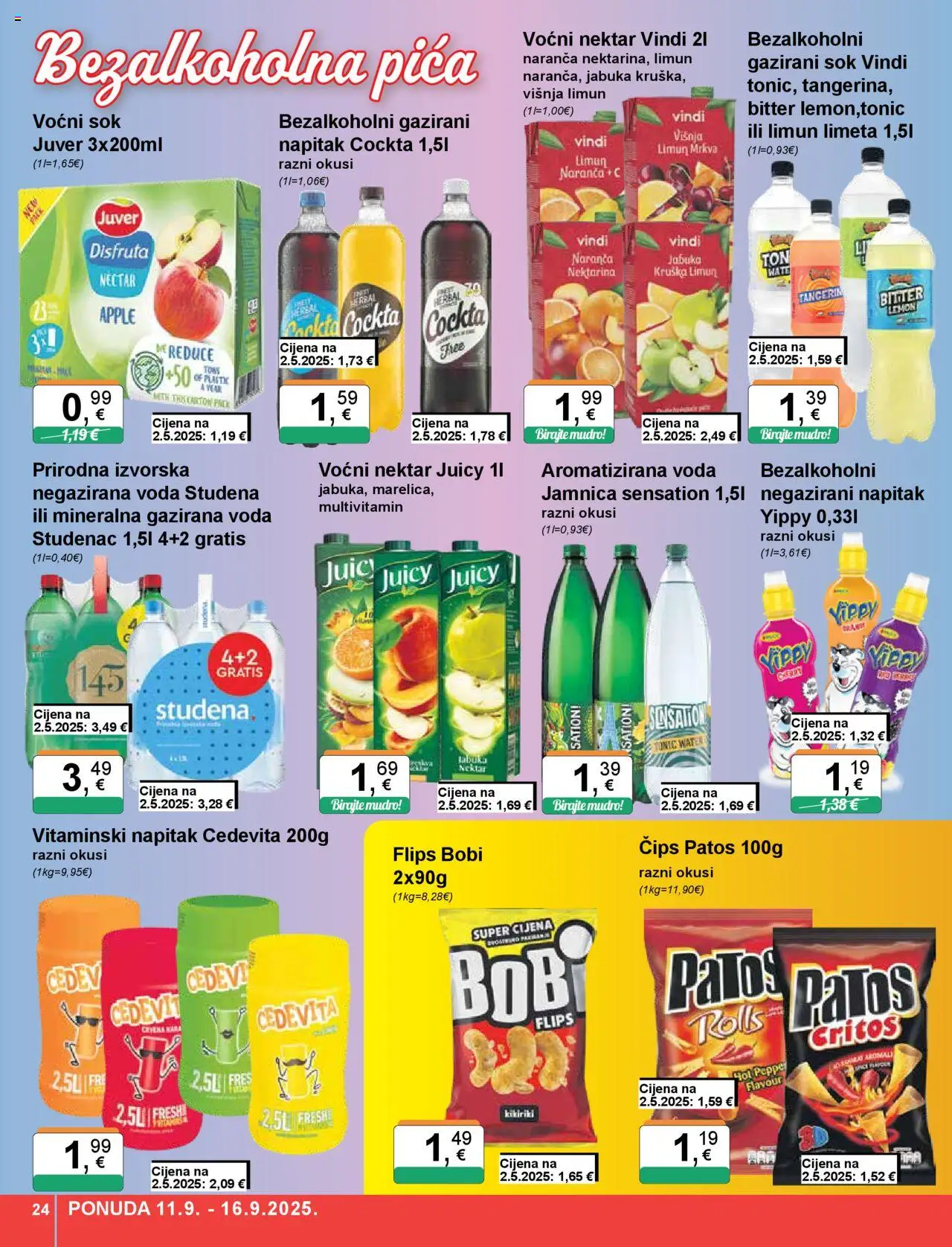 KTC katalog | vrijedi od 11.09.2025 | Stranica: 24 | Proizvodi: Flips, Pica, Čips, Voda