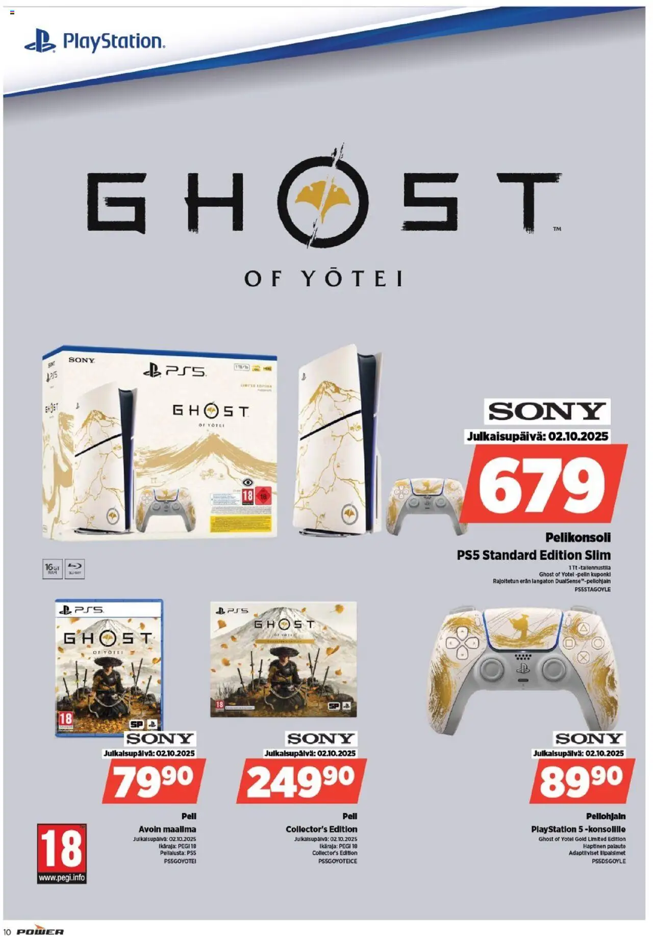 Power tarjoukset – voimassa 29.10.2025 alkaen | Sivu: 10 | Tuotteet: Pelikonsoli, Playstation