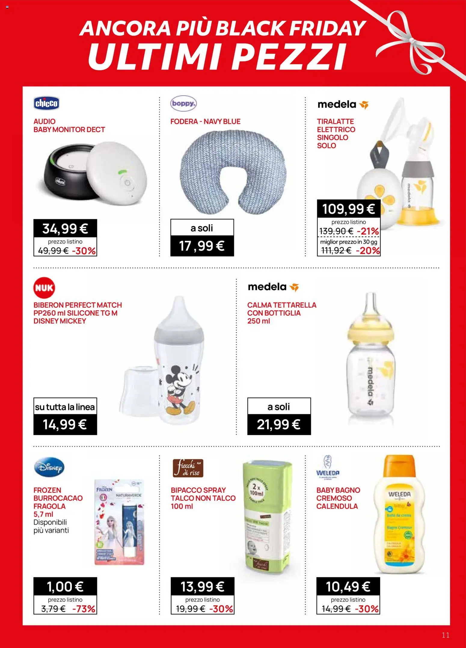 Volantino Prenatal del 28.11.2025 | Pagina: 11 | Prodotti: Monitor, Fiocchi, Audio, Biberon