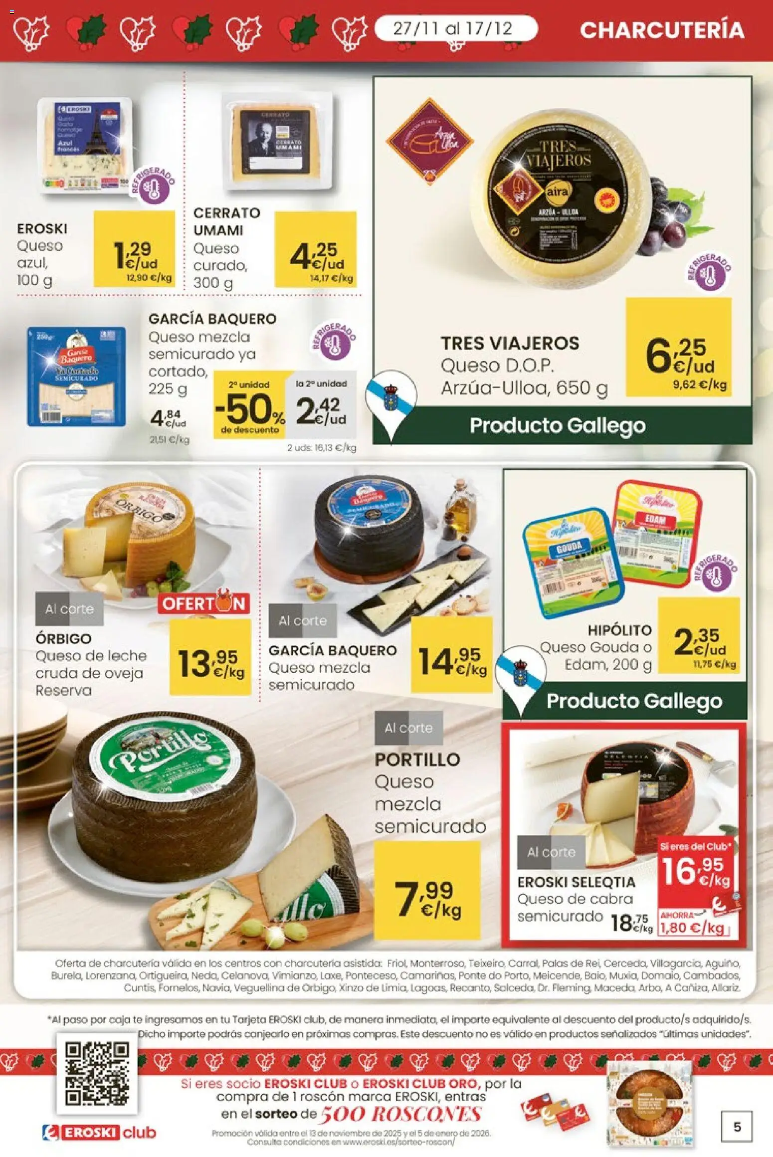 Eroski - City │ válido desde el 27.11.2025 | Página: 5 | Productos: Leche, Queso, Queso Gouda, Caja