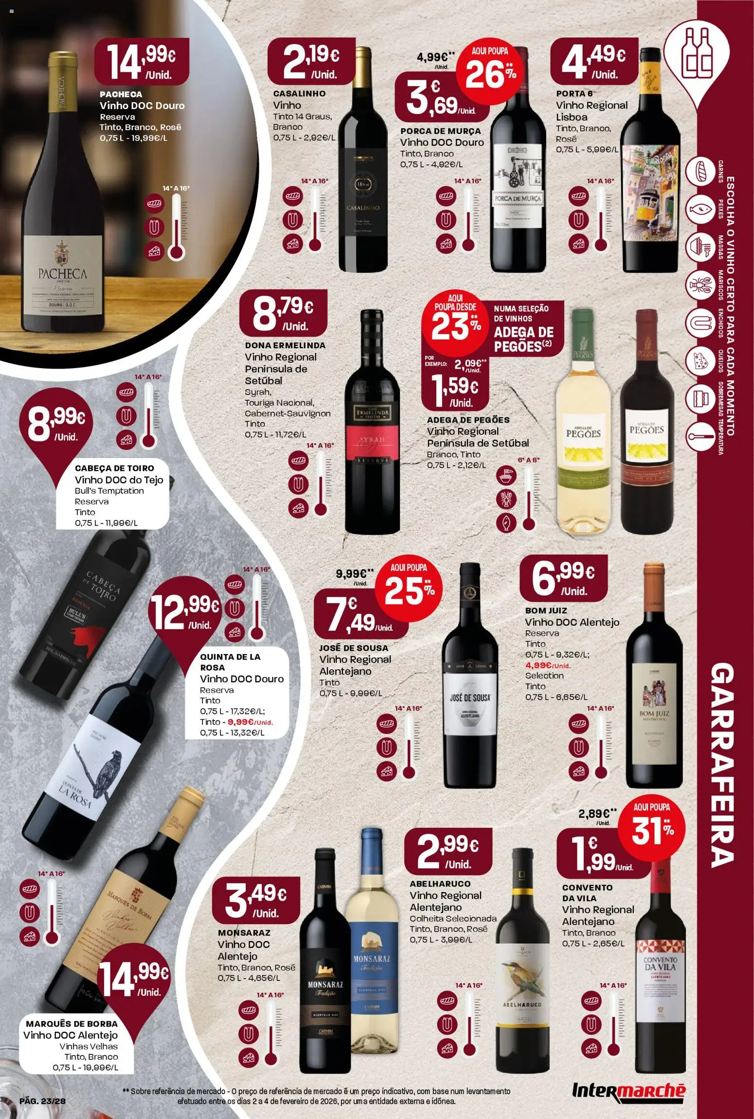 Intermarché Folheto Contact │ válido de 12.03.2026 | Página: 23 | Produtos: Porta, Base, Vinho