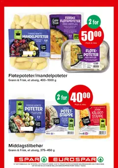 Forhåndsvisning av FLØTEPOTETER MED HVITLØK, Smaker som hjemmelaget, tilsett gjerne litt ost. Vi bruker bondens poteter i alle størrelser og fasonger, og norsk fløte. gyldig fra 20.04.2026 | Side: 5