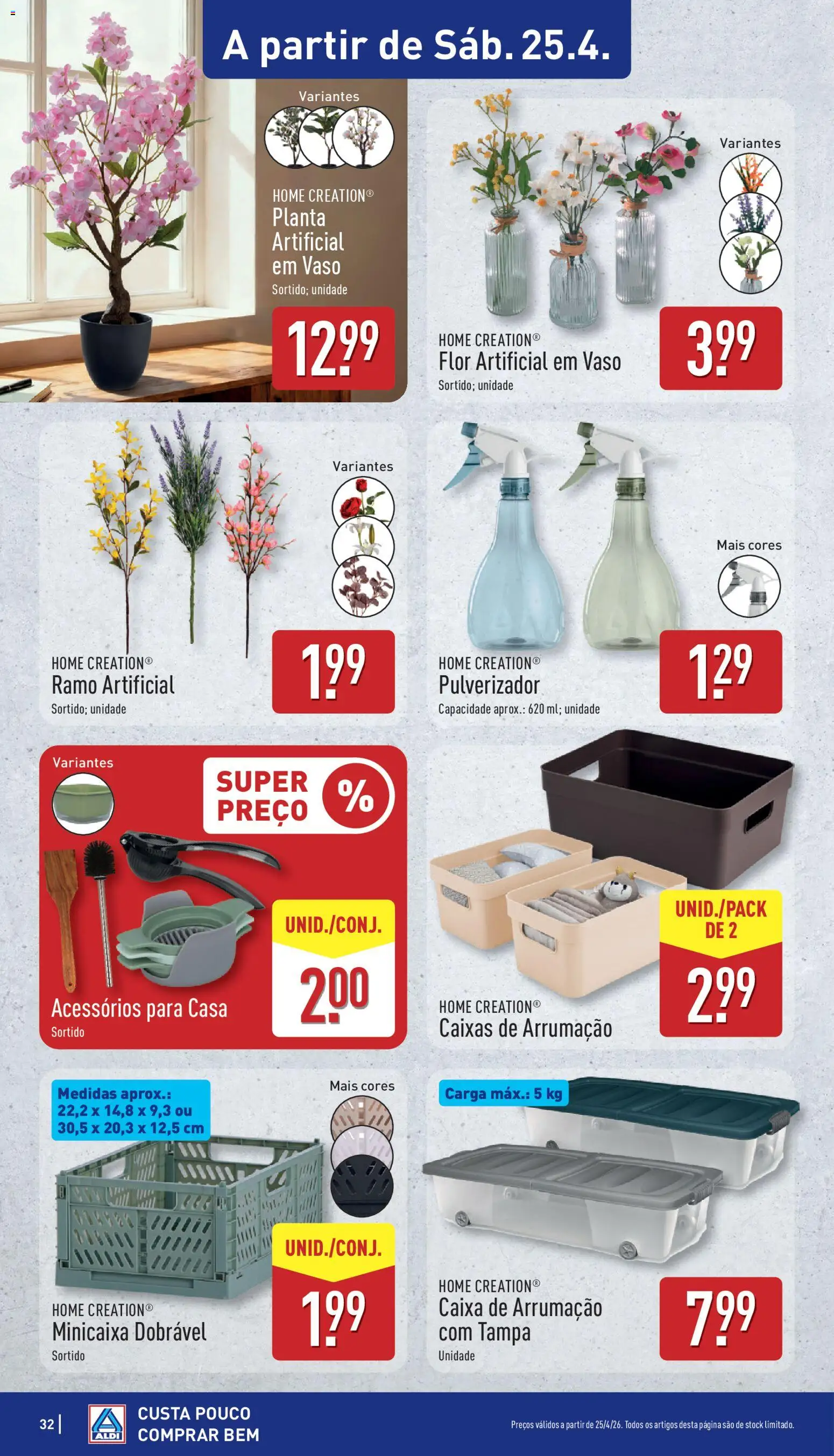 Aldi folheto │ válido de 20.04.2026 | Página: 32 | Produtos: Caixa, Vaso