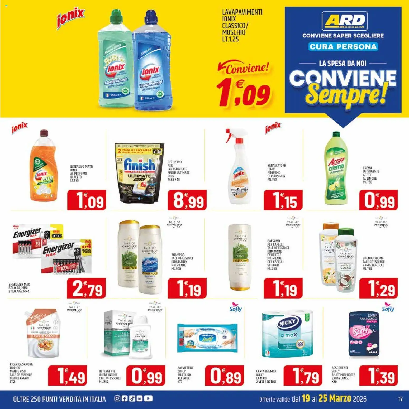 Volantino ARD Discount del 19.03.2026 | Pagina: 17 | Prodotti: Shampoo, Detergente, Cocco, Aceto