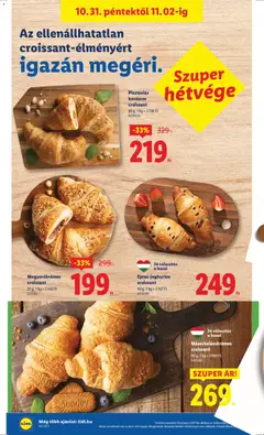 Pisztáciás kovászos croissant, 80 g; Pisztáciás kovászos croissant - amely érvényes a következő dátumtól: 30.10.2025 | Oldal: 28 | Termékek: Croissant