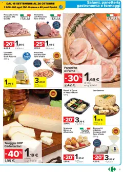 Volantino Carrefour del 18.09.2025 | Pagina: 5 | Prodotti: Prosciutto Cotto, Prosciutto, Mortadella, Forno