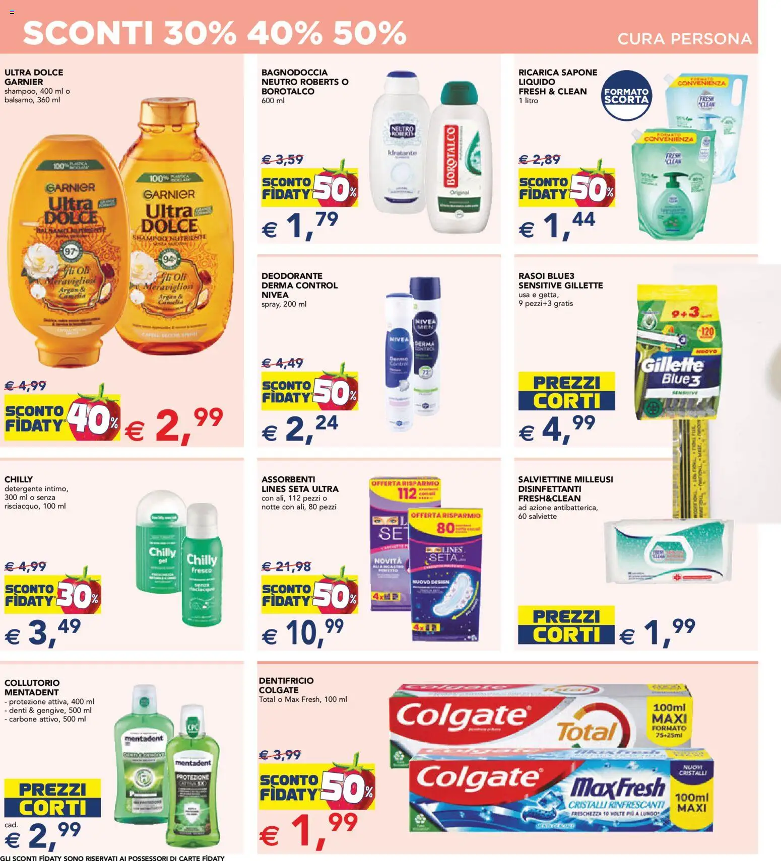 Volantino Esselunga S del 12.02.2026 | Pagina: 12 | Prodotti: Sapone, Dentifricio, Collutorio, Detergente