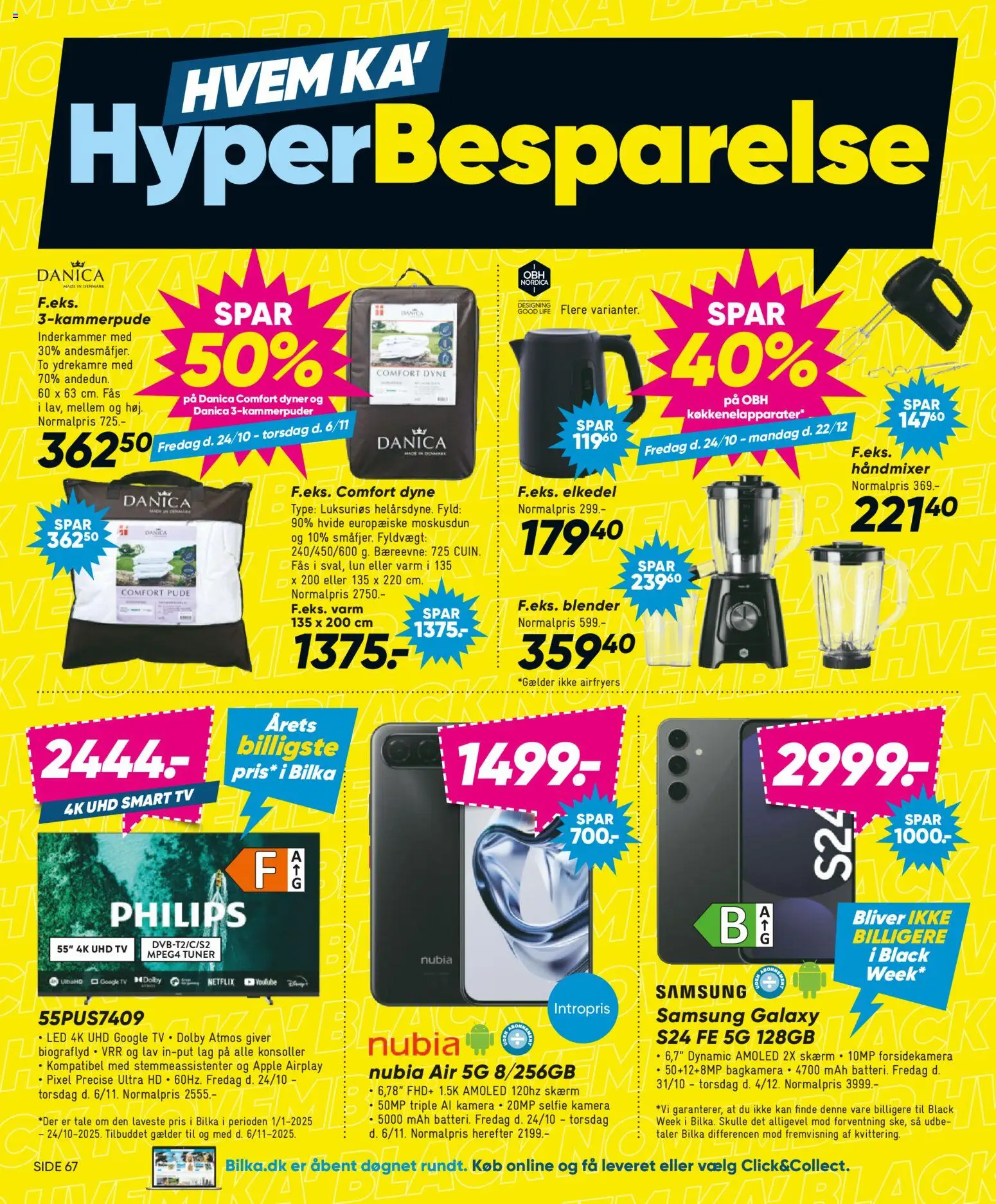 Bilka tilbudsavis – gyldig fra 31.10.2025 | Side: 6 | Produkter: Dyner, Pude, TV, Kamera