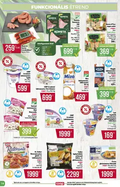 COOP - Abc & szuper / Alföld Pro-Coop Zrt. - amely érvényes a következő dátumtól: 19.03.2026 | Oldal: 14 | Termékek: Laktózmentes sajt, Főzőtejszín, Sajt, Tejföl