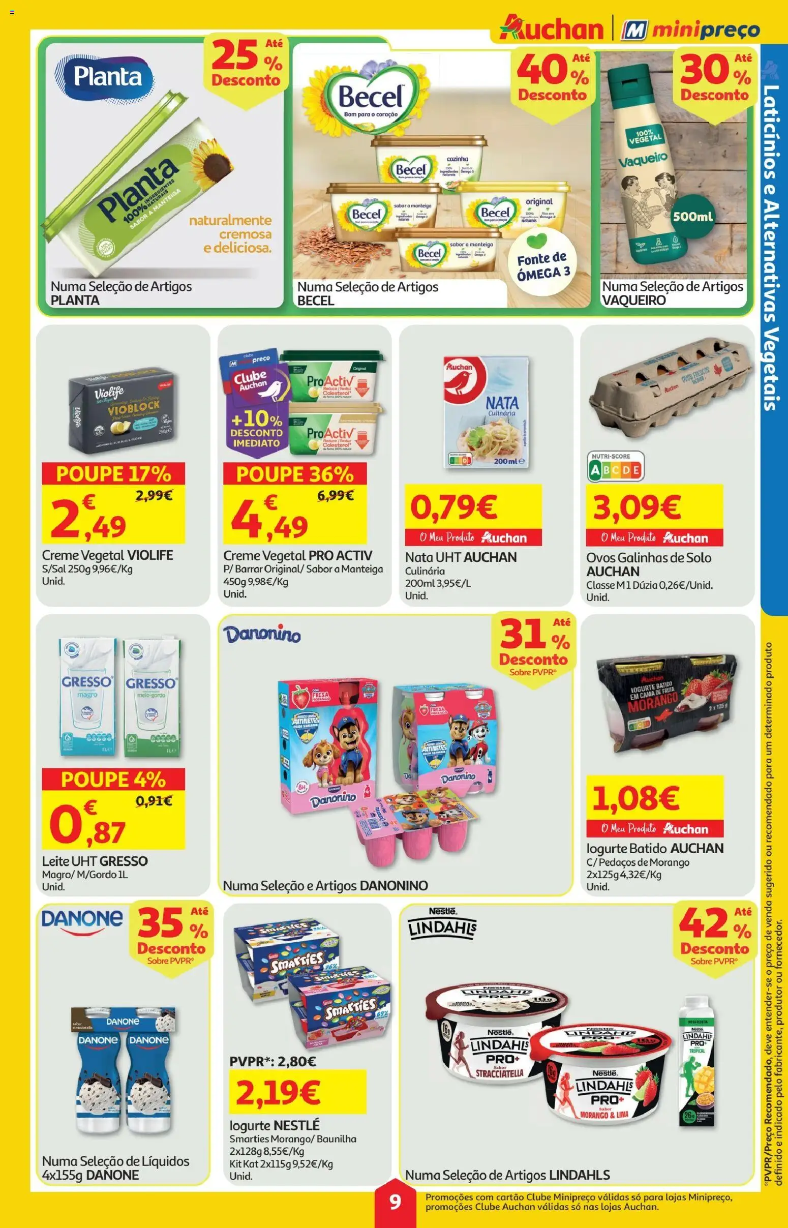 Minipreço folheto │ válido de 20.11.2025 | Página: 9 | Produtos: Ômega 3, Cama, Manteiga, Nestlé