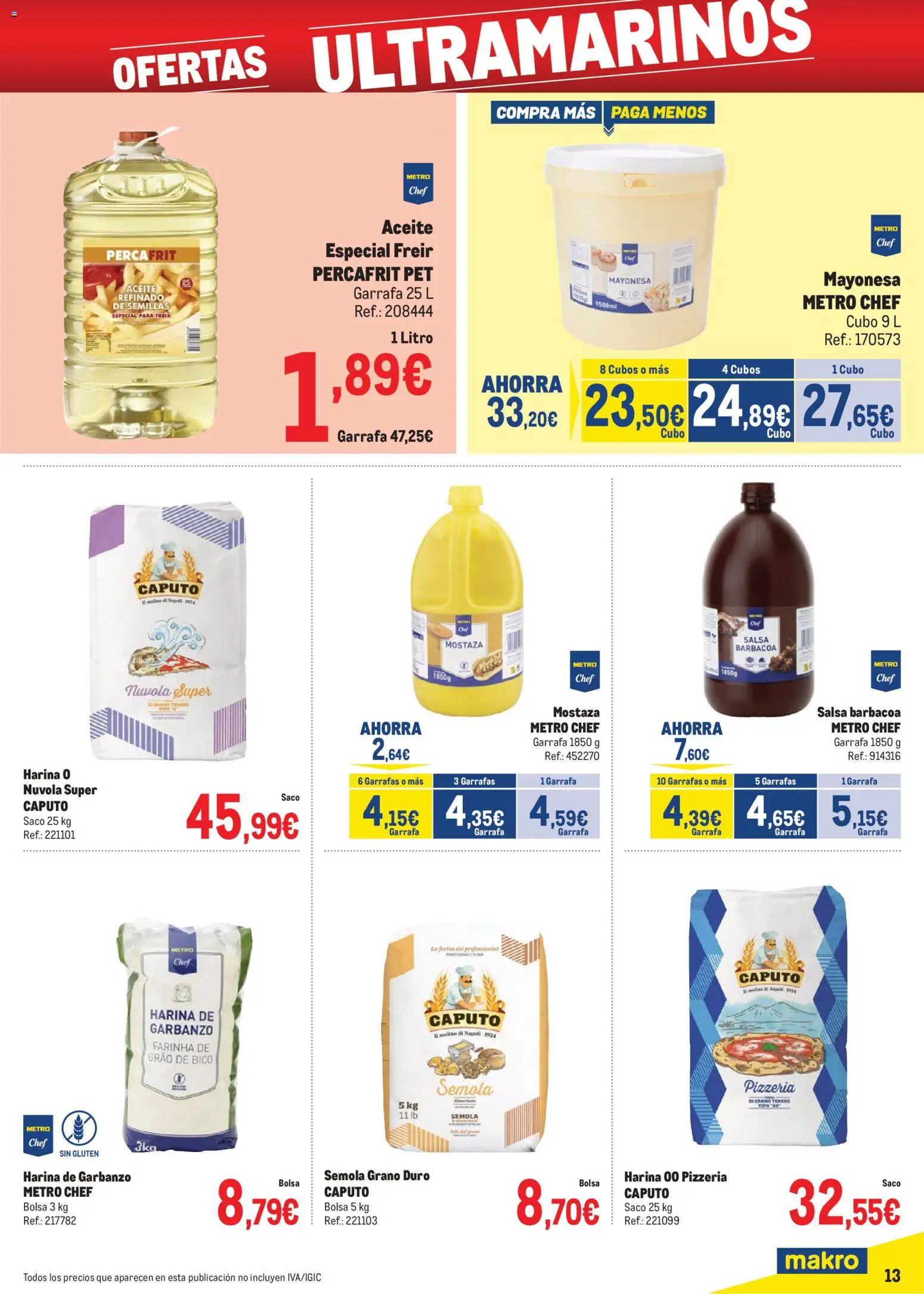 Makro - Precios Canarias │ válido desde el 06.01.2026 | Página: 13 | Productos: Aceite, Οθόνη προβολής, Bolsa, Barbacoa
