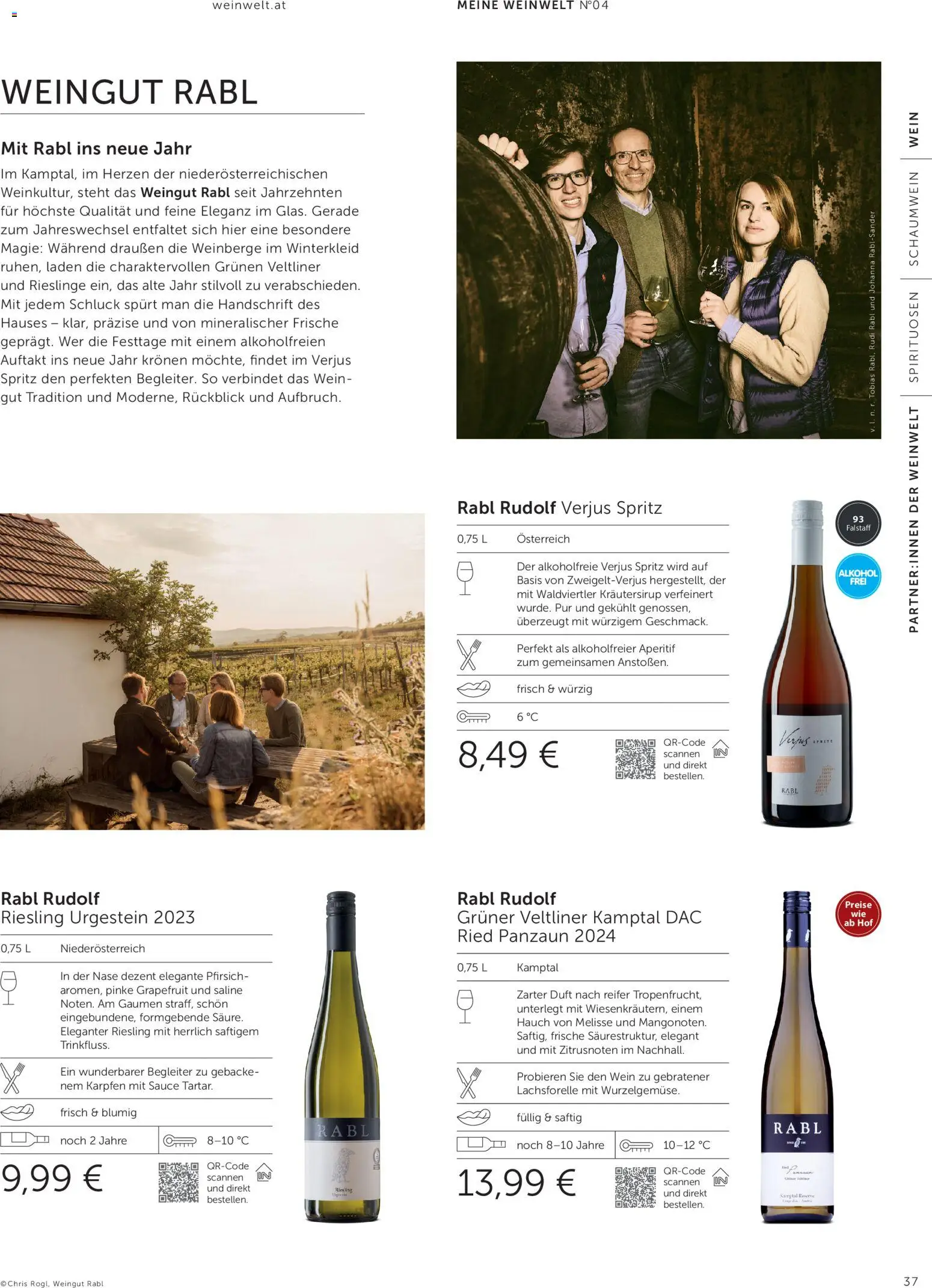 Interspar Meine Weinwelt Ausgabe Winter 2025 gültig ab 14.12.2025 | Seite: 37 | Produkte: Grapefruit, Pfirsich, Duft, Wein