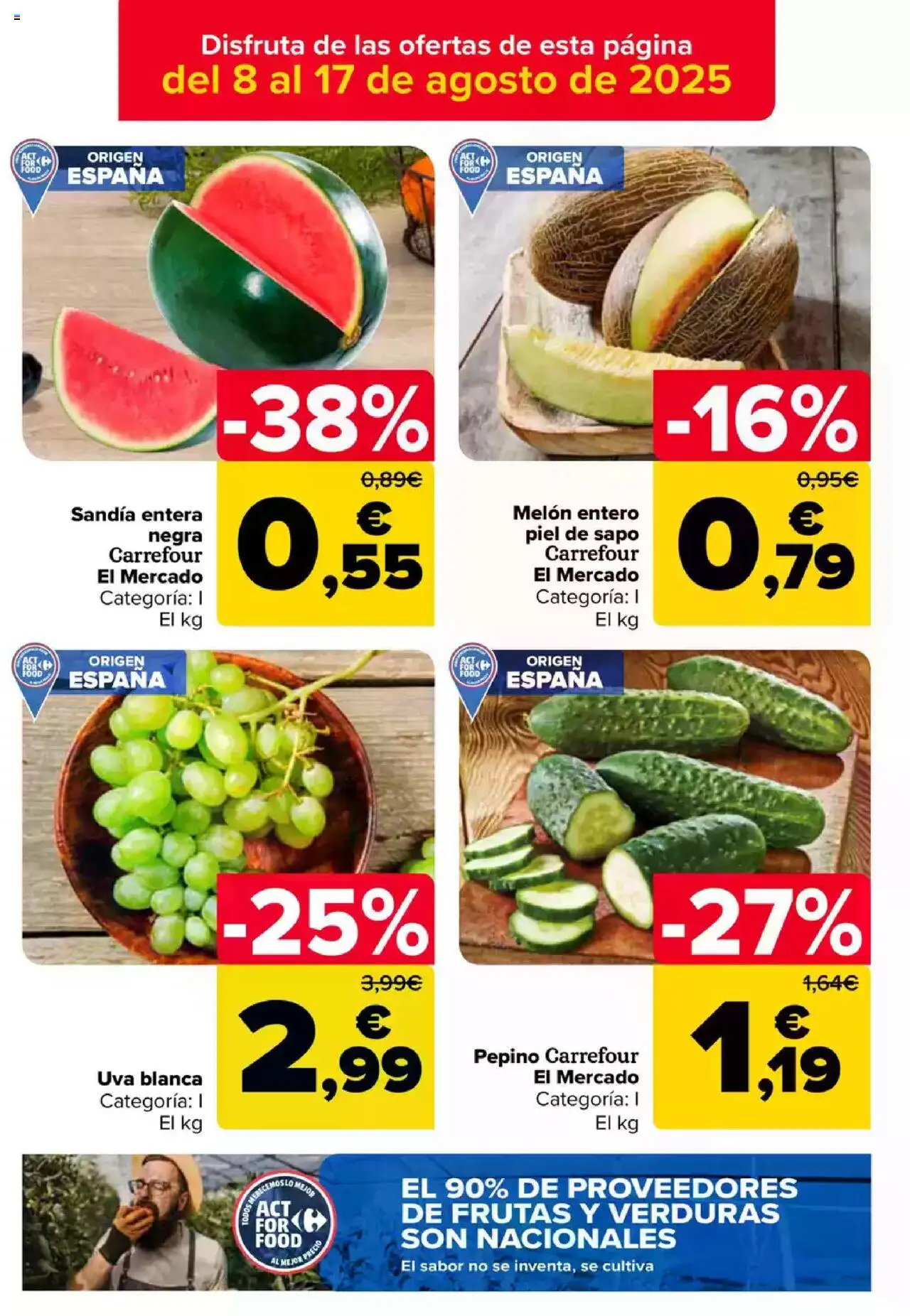 Carrefour folleto │ válido desde el 08.08.2025 | Página: 7 | Productos: Φορτιστής, Στιγμιαίος καφές, Sandía