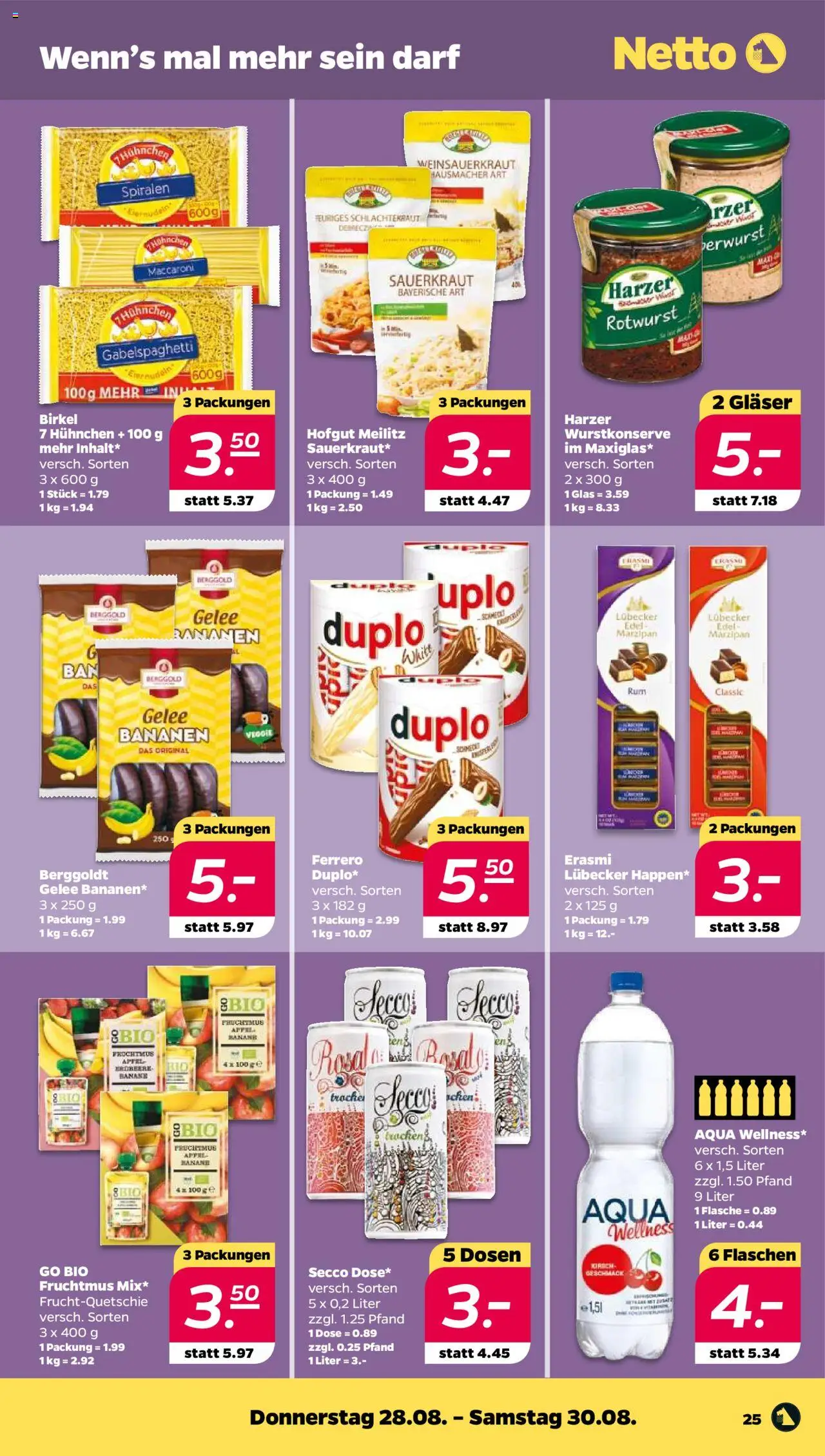 Netto Prospekt 	 - gültig ab dem 25.08.2025 | Seite: 25 | Produkte: Äpfel, Bananen