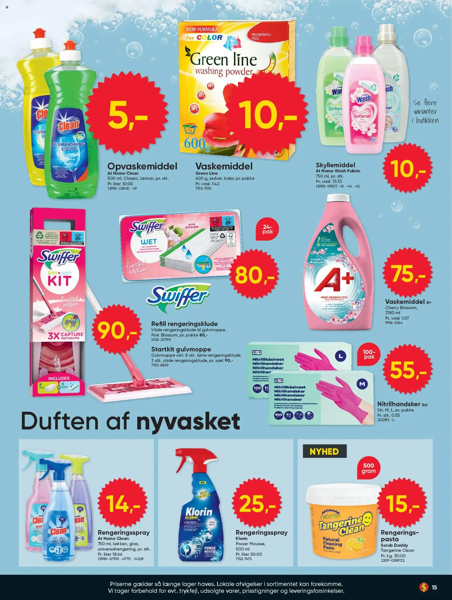 Bigdollar tilbudsavis – gyldig fra 27.03.2026 | Side: 15 | Produkter: Skyllemiddel, Rengøringsklude, Pasta, Opvaskemiddel