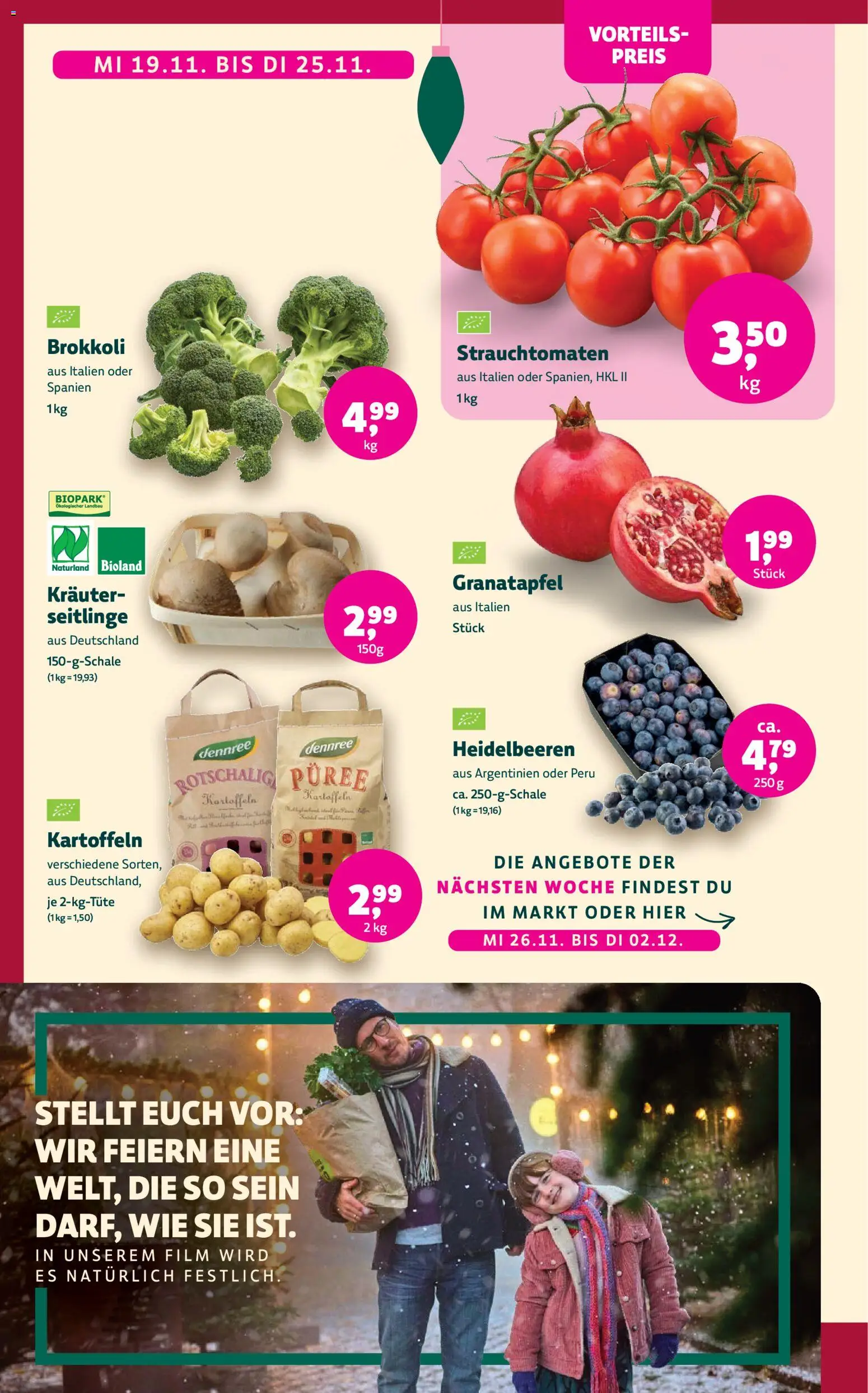 BioMarkt - Black Friday – gültig ab 19.11.2025 | Seite: 2 | Produkte: Granatapfel, Heidelbeeren, Kartoffeln, Brokkoli