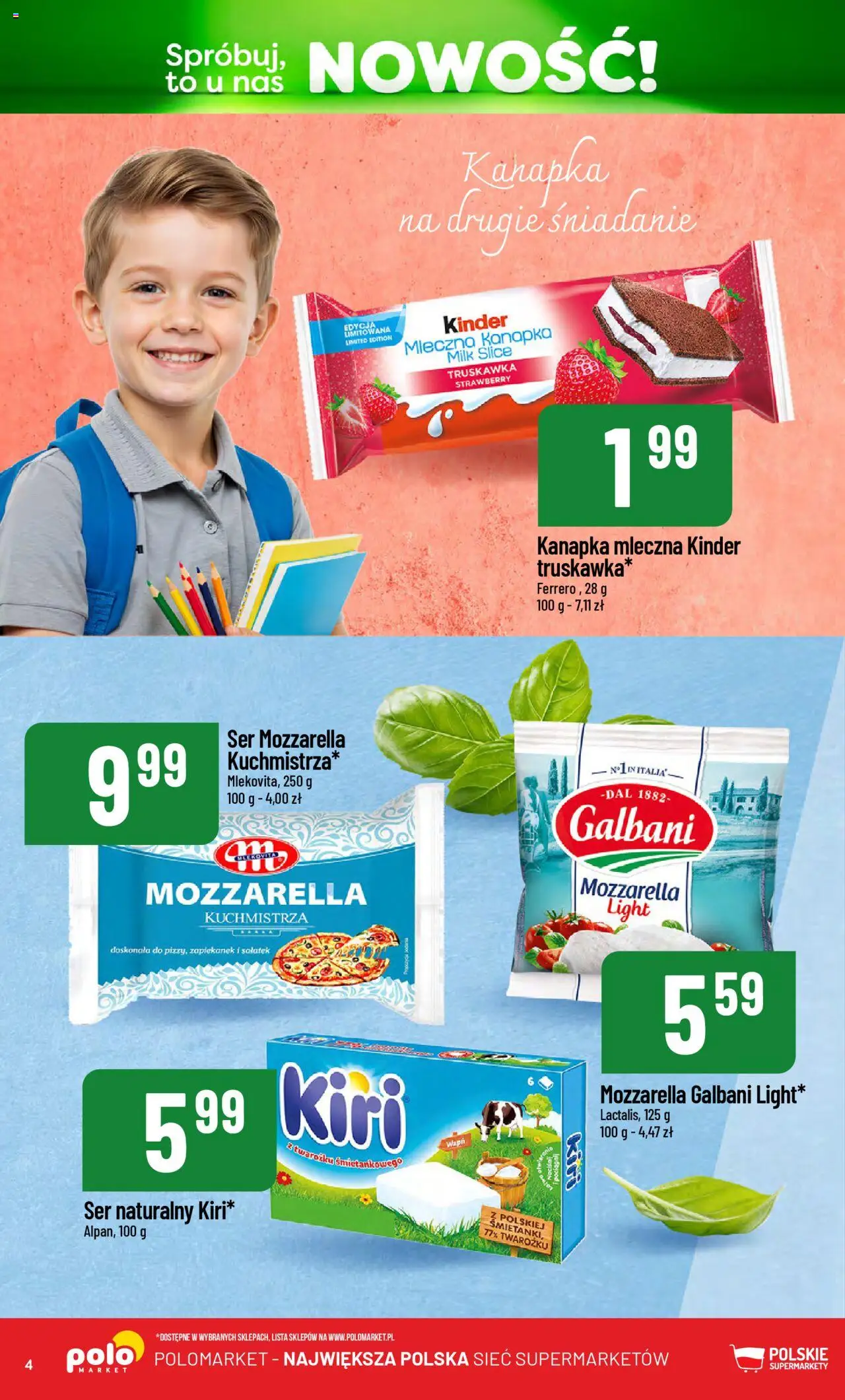 POLOmarket Gazetka - Nowości od 14.10.2025 | Strona: 4 | Produkty: Ser, Mozzarella
