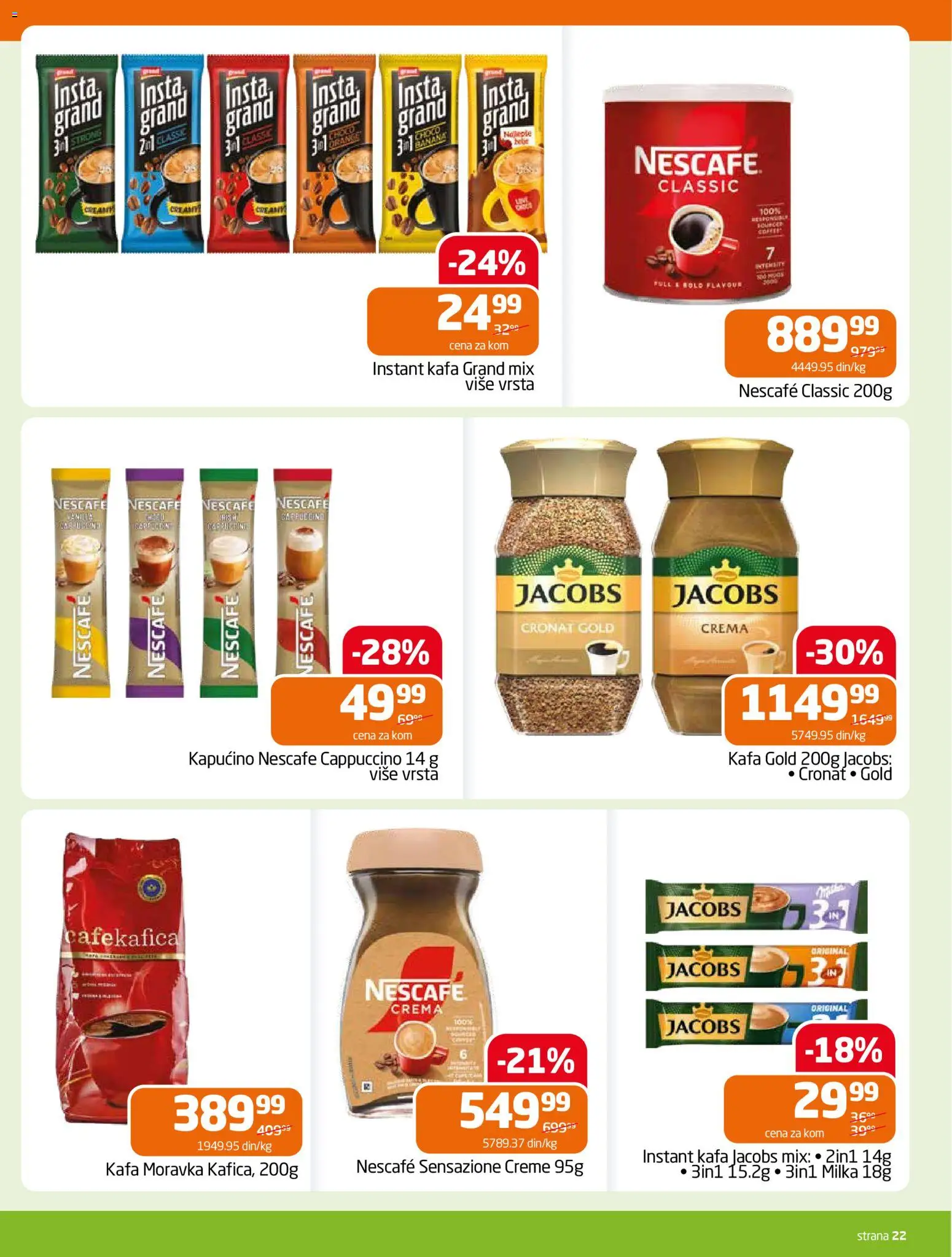 Gomex katalog - važi od 07.01.2026 | Strana: 20 | Proizvode: Milka, Instant kafa, Kafa, Kapućino