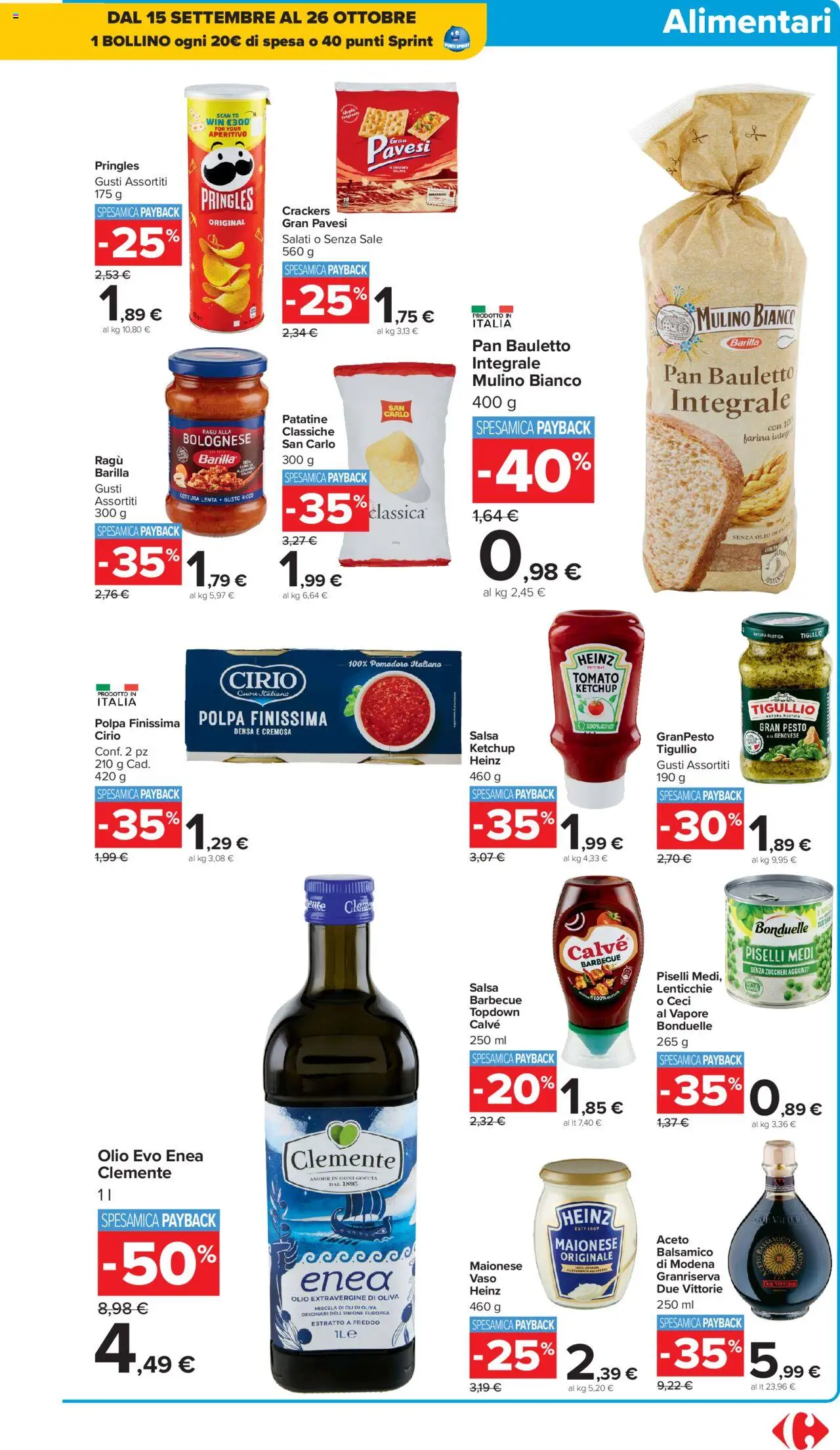 Volantino Carrefour del 10.10.2025 | Pagina: 17 | Prodotti: Barbecue, Olio, Crackers, Vaso