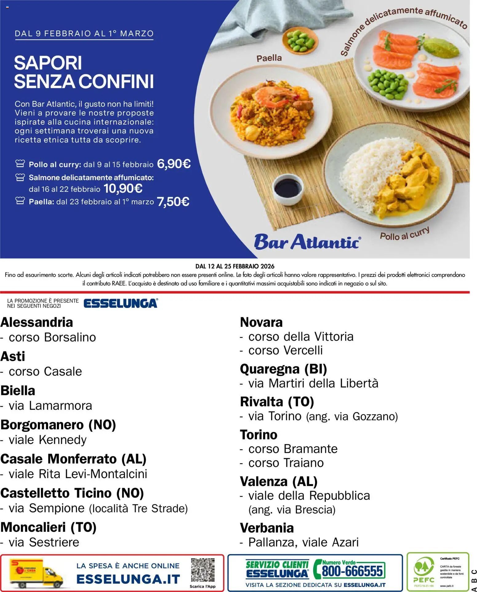 Volantino Esselunga S del 12.02.2026 | Pagina: 20 | Prodotti: Pollo, Salmone, Paella