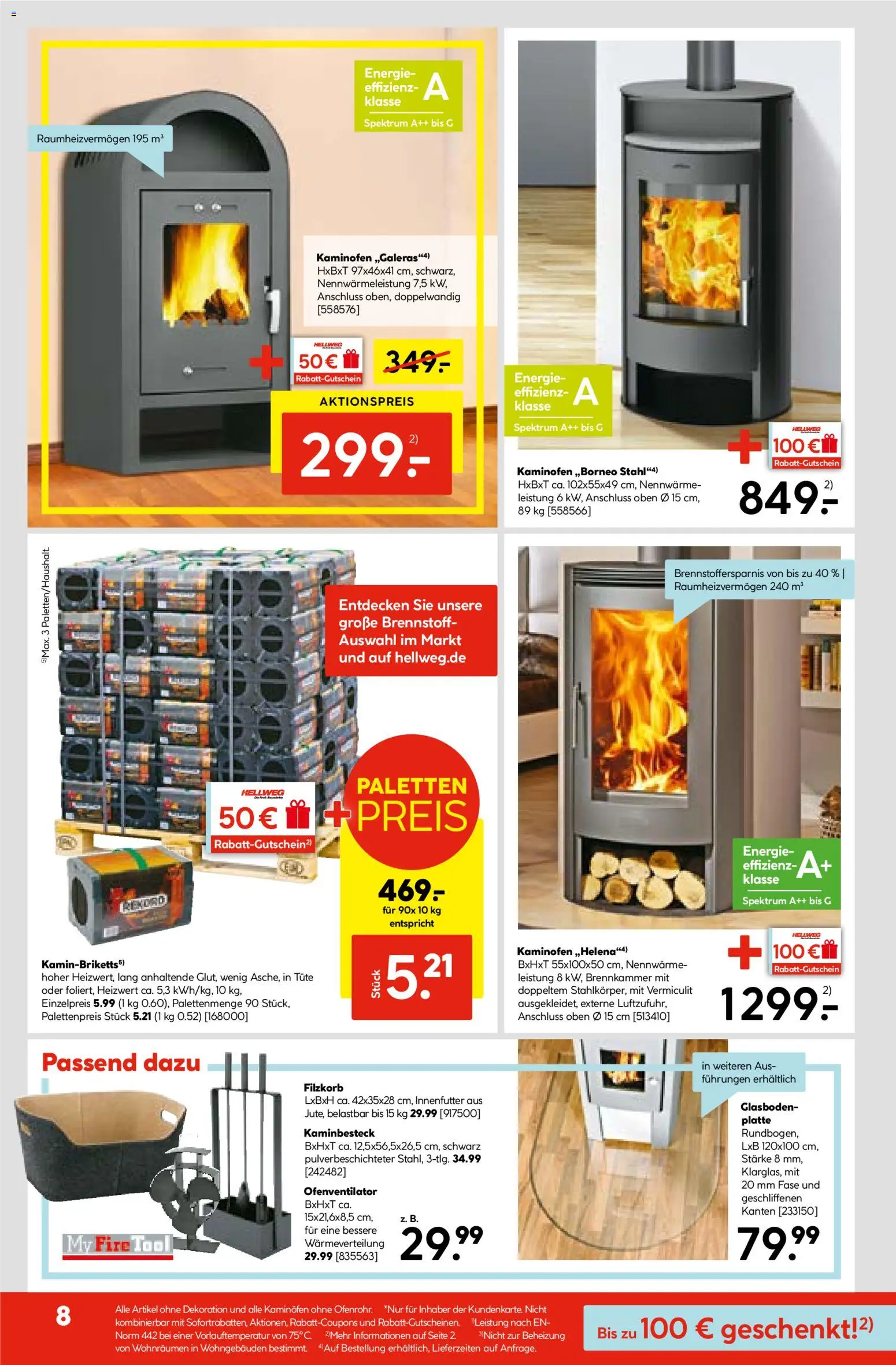 Hellweg Prospekt – gültig ab 27.10.2025 | Seite: 8 | Produkte: Kaminofen