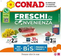 Anteprima del volantino Conad - Freschi di convenienza valido a partire dal 12.08.2025
