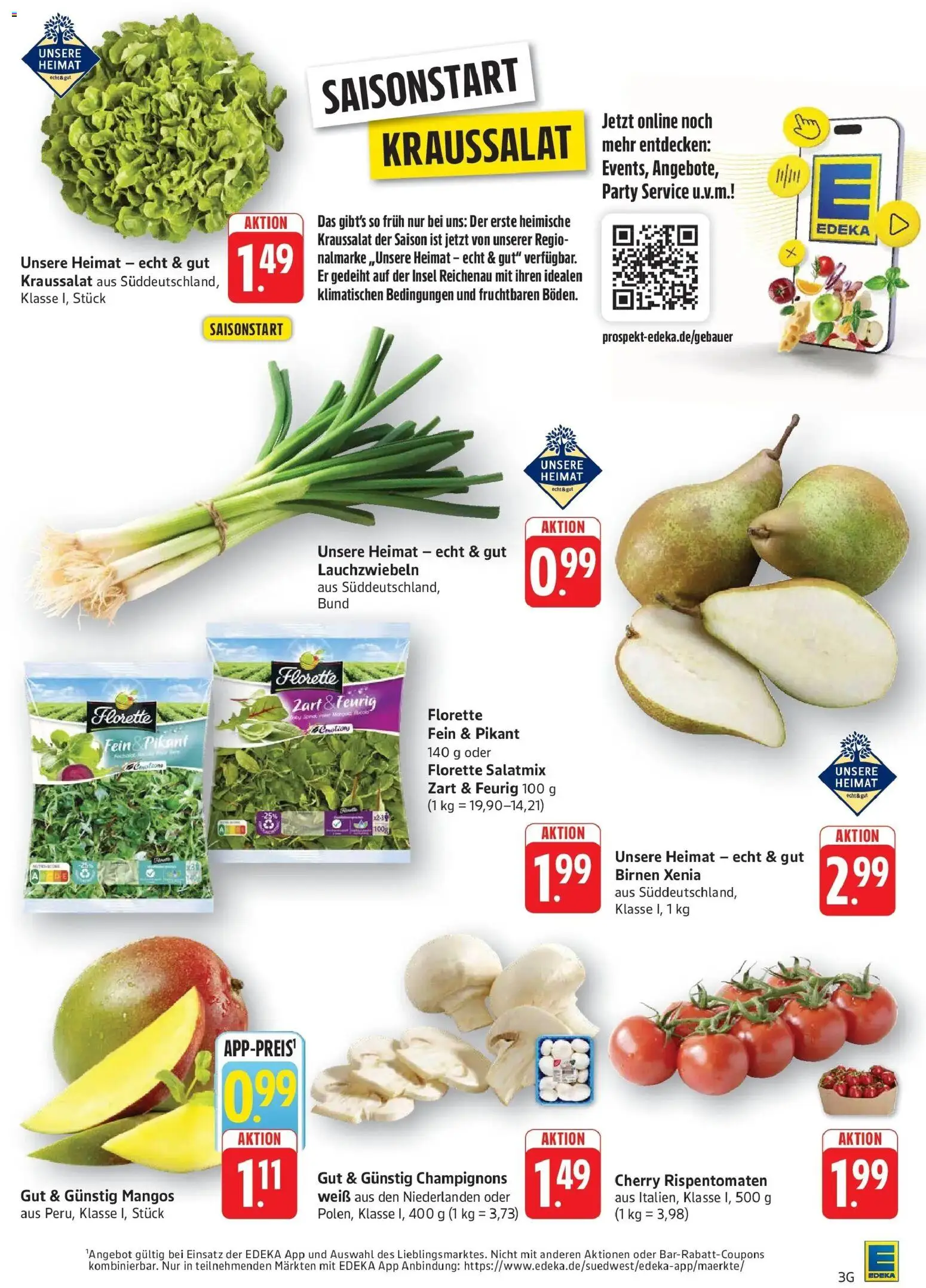 Edeka prospekt Geislingen	 – gültig ab 09.03.2026 | Seite: 3 | Produkte: Champignons, Mango