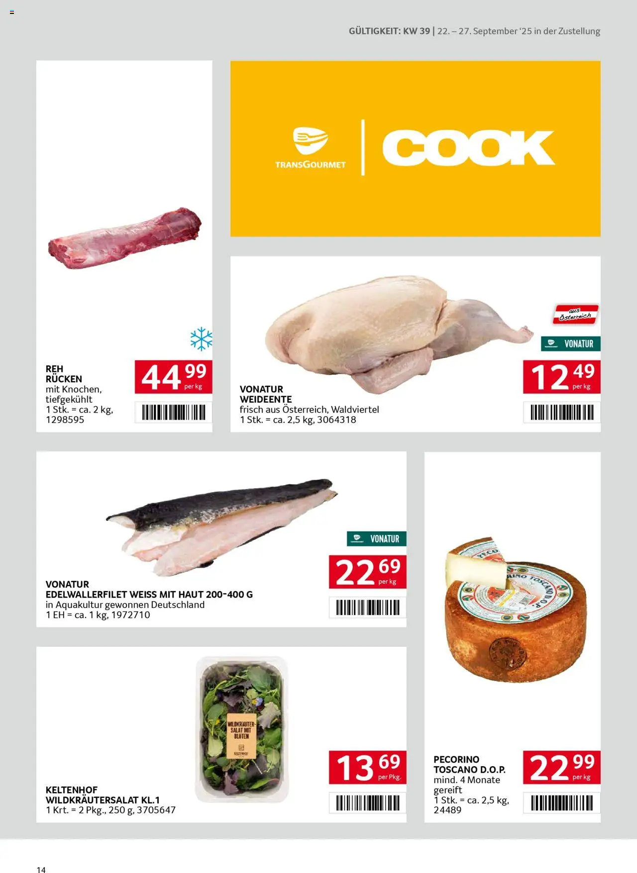 Transgourmet Zustellaktion gültig ab 22.09.2025 | Seite: 14 | Produkte: Salat