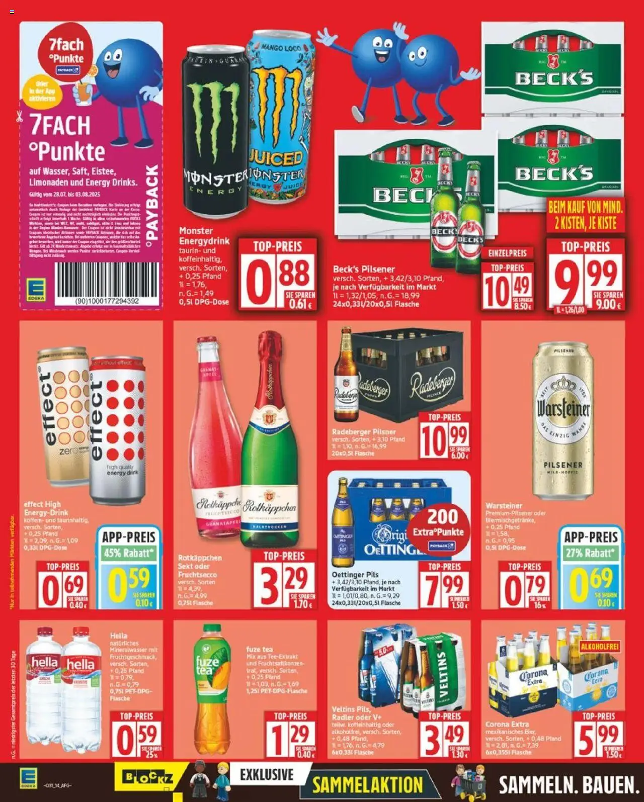 Edeka Prospekt 	 - gültig ab dem 28.07.2025 | Seite: 14 | Produkte: Rotkappchen sekt, Granatapfel, Fruchtsecco, Warsteiner