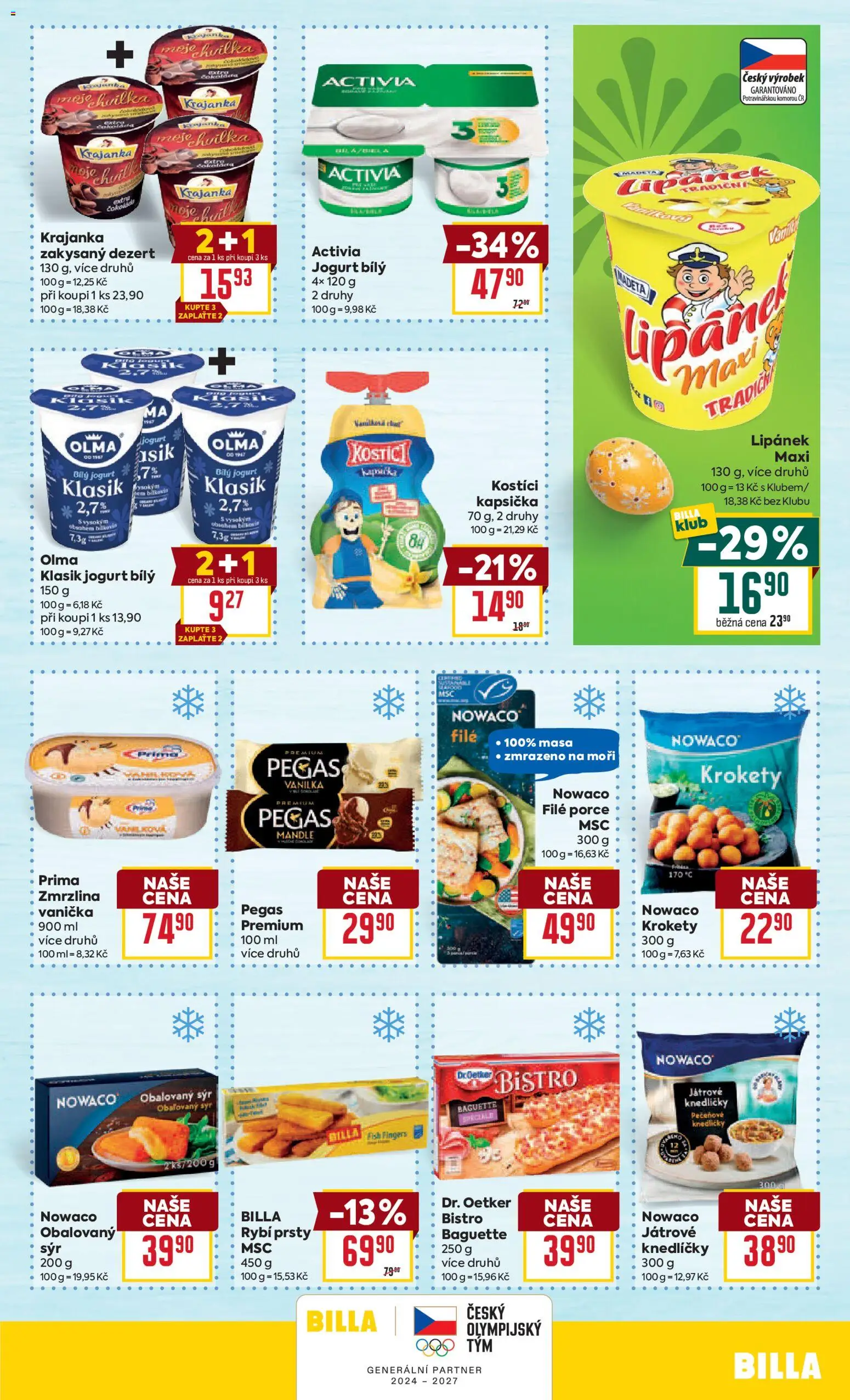 Billa Velký leták od 18.03.2026 | Strana: 21 | Produkty: Krokety, Lipánek, Zmrzlina, File