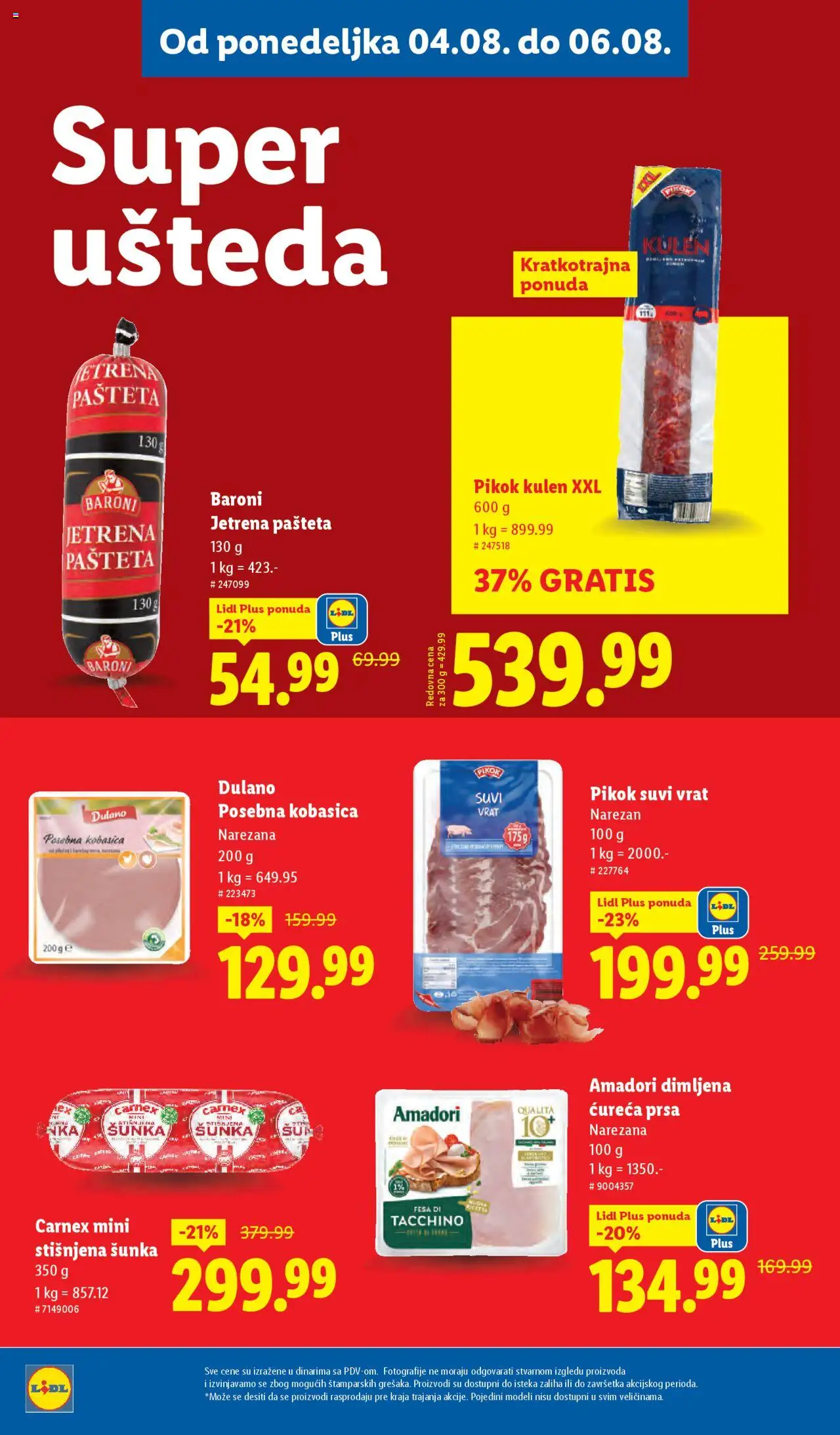 Lidl katalog - važi od 31.07.2025 | Strana: 54 | Proizvode: Kulen, Suvi vrat, Šunka, Kobasica