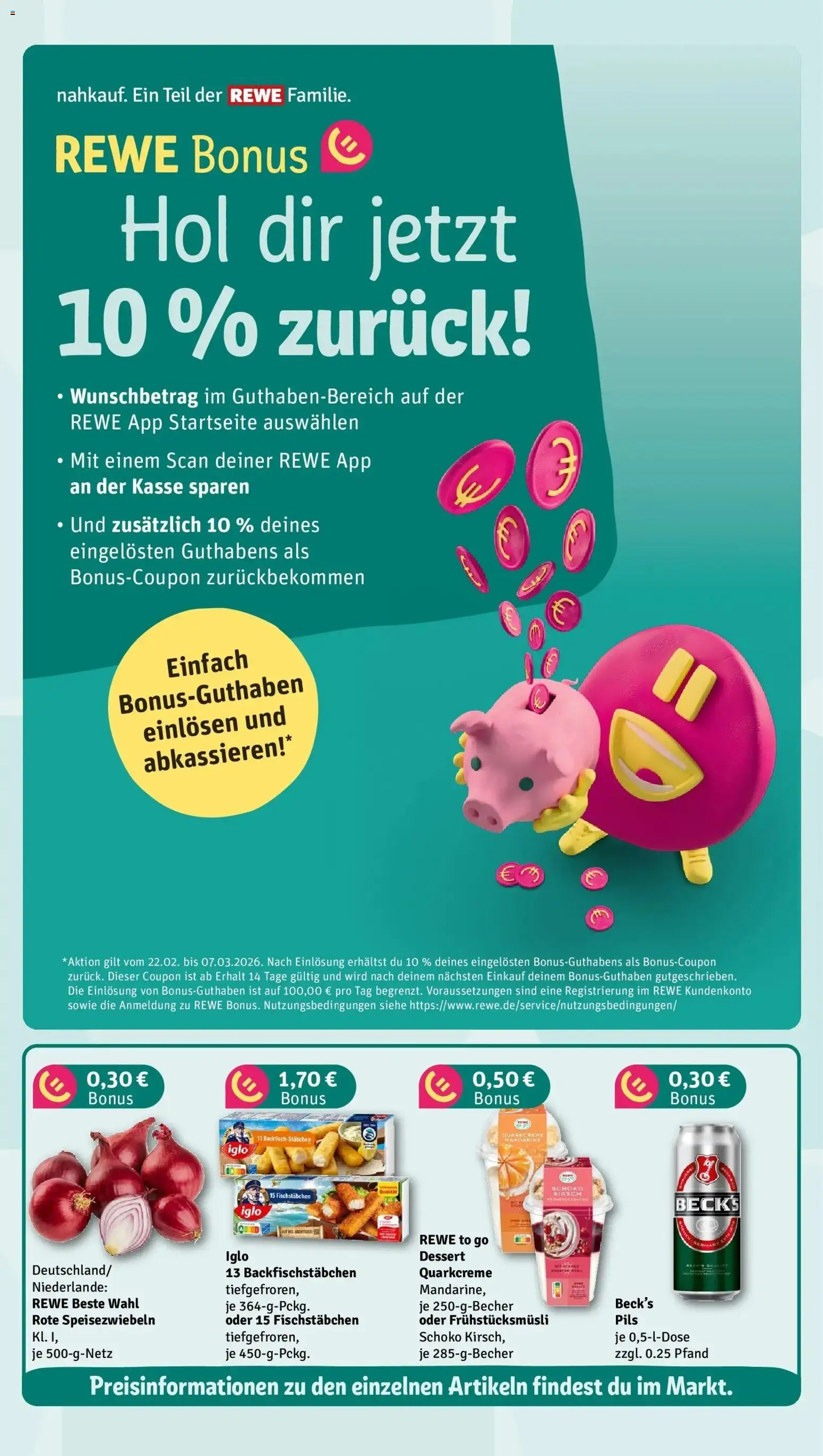 Rewe Prospekt München	 – gültig ab 02.03.2026 | Seite: 4 | Produkte: Iglo, Pils, Fischstabchen