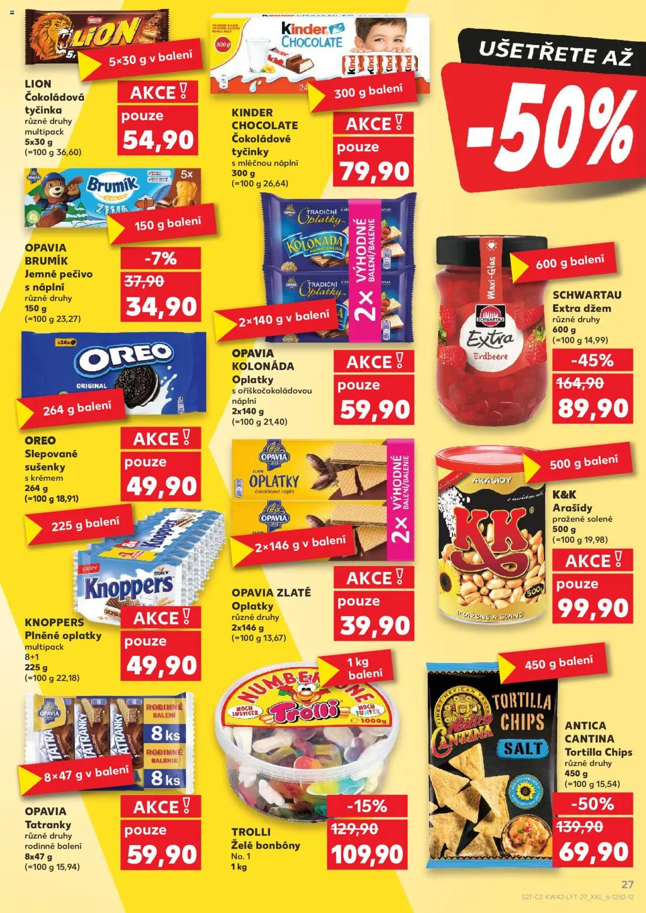 Kaufland leták - Chomutov od 15.10.2025 | Strana: 27 | Produkty: Tortilla chips, Džem, Tortilla, Želé bonbóny