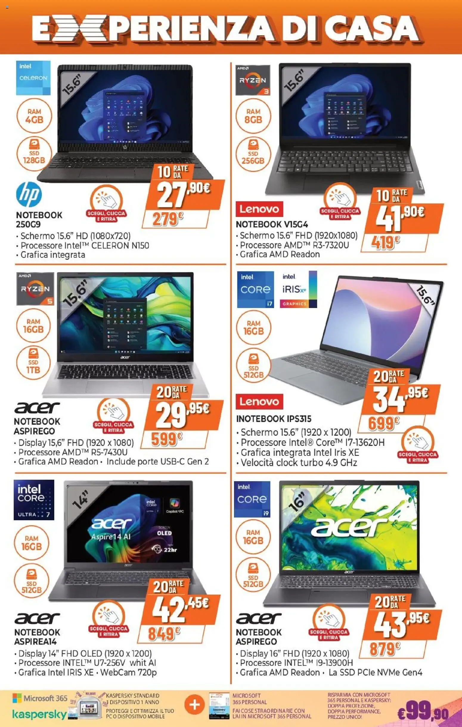 Volantino Expert del 09.04.2026 | Pagina: 8 | Prodotti: Schermo, Webcam, Notebook, PC