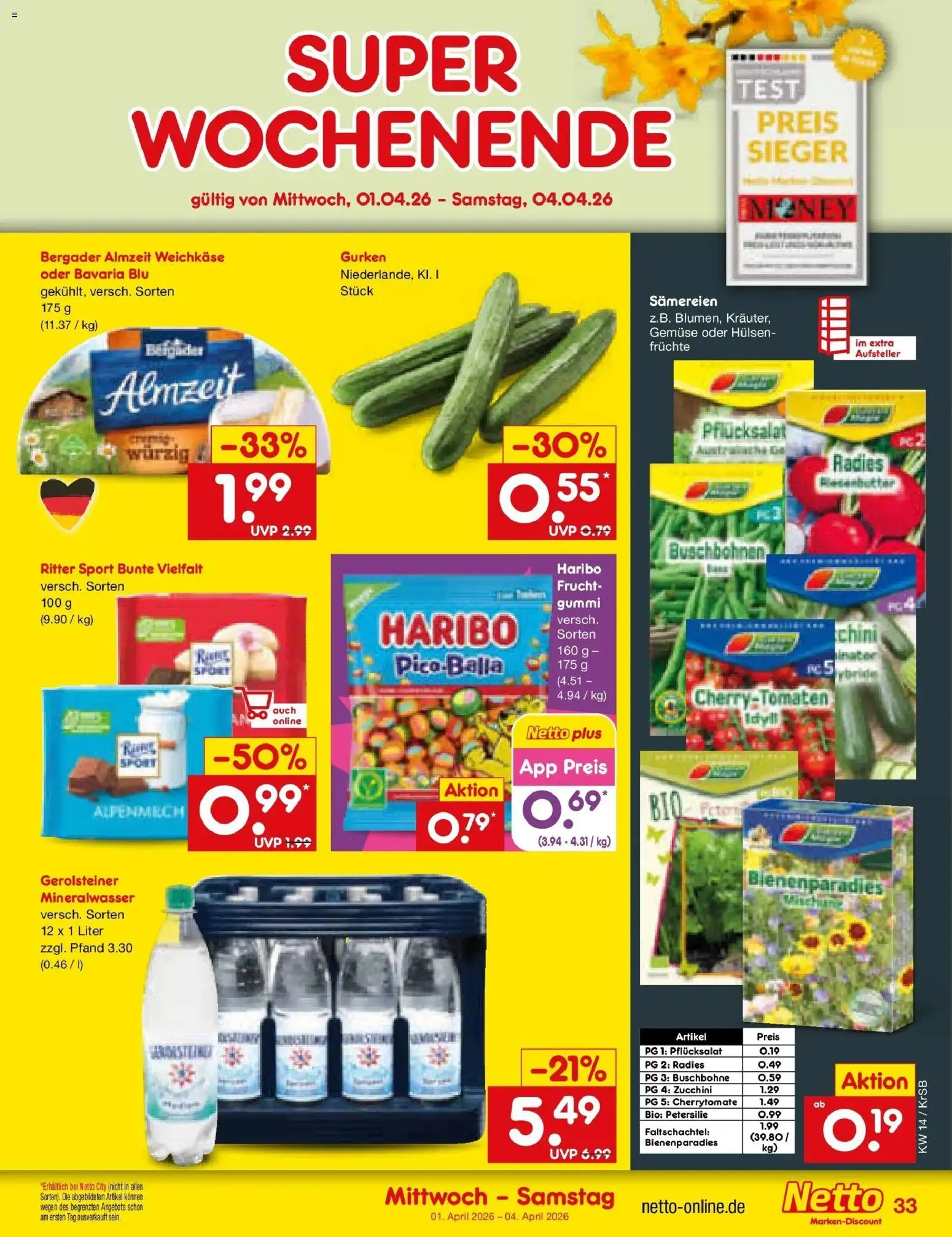 Netto Marken-Discount Prospekt Jüchen	 – gültig ab 29.03.2026 | Seite: 47 | Produkte: Haribo, Ritter sport, Zucchini, Gurken