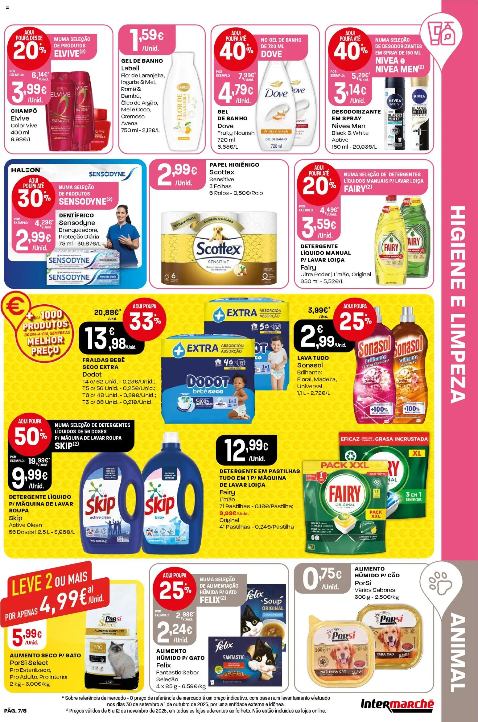 Intermarché Folheto Mini │ válido de 06.11.2025 | Página: 7 | Produtos: Máquina de lavar, Papel higiénico, Base, Banho