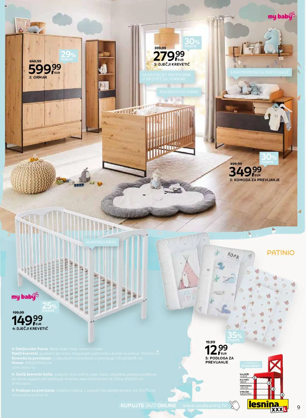 Lesnina katalog | vrijedi od 02.09.2025 | Stranica: 9 | Proizvodi: Krevet, Ormar, Komoda