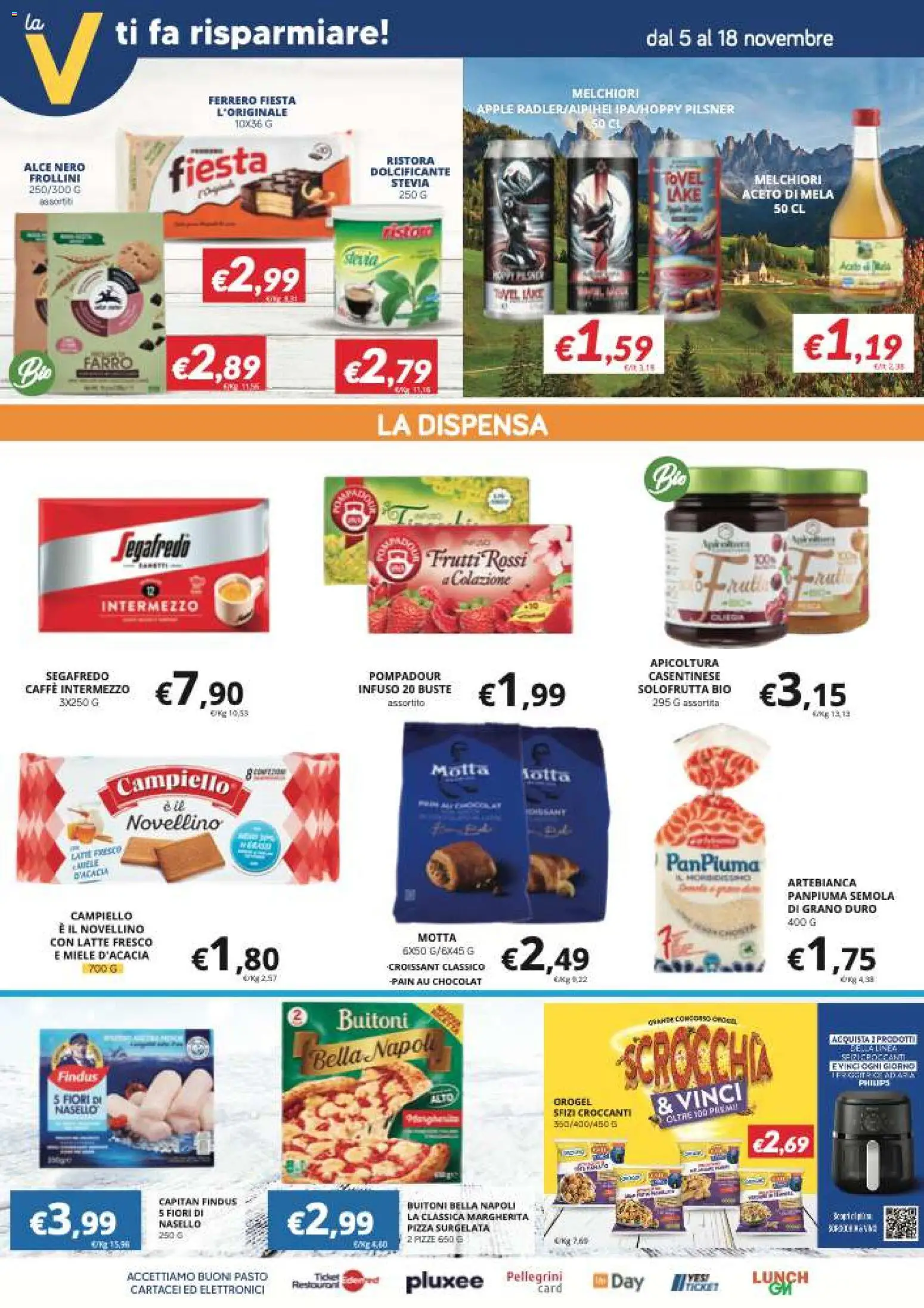 Volantino Visotto del 05.11.2025 | Pagina: 5 | Prodotti: Caffè, Latte, Aceto, Farro