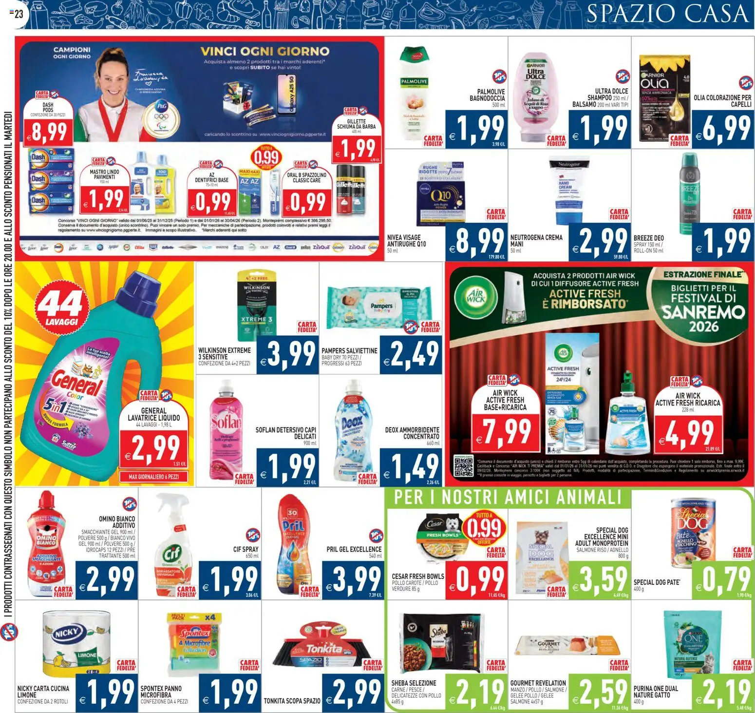 Volantino PIM Supermercati del 16.01.2026 | Pagina: 23 | Prodotti: Balsamo, Schiuma da barba, Verdure, Tacchino